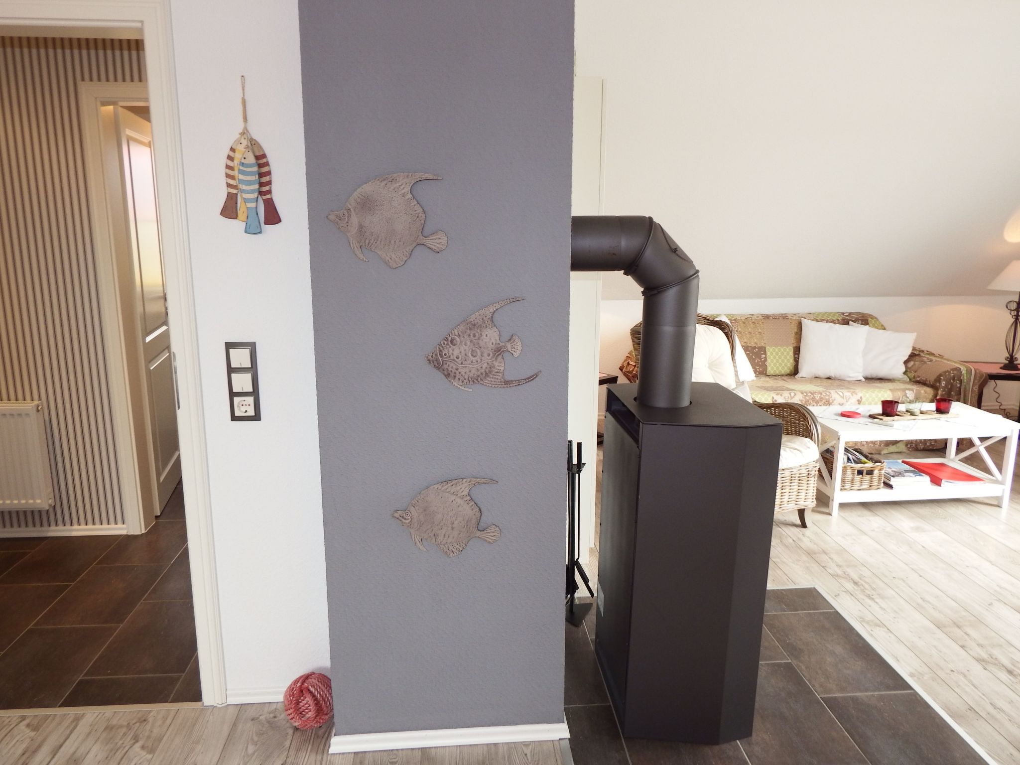 Moderne Ferienwohnung mit Südbalkon und Strandkorb-Binnen