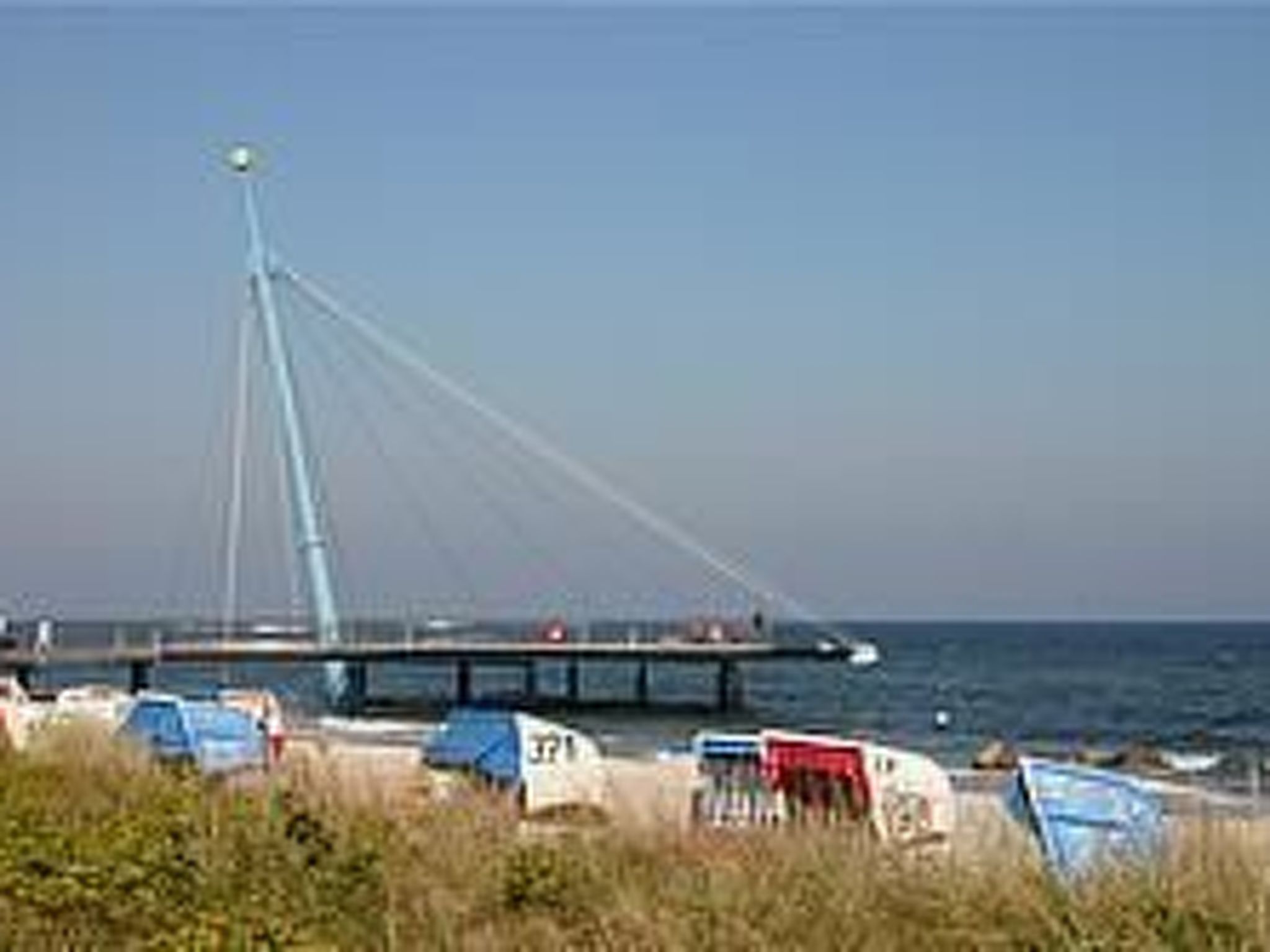 Moderne Ferienwohnung mit Südbalkon und Strandkorb