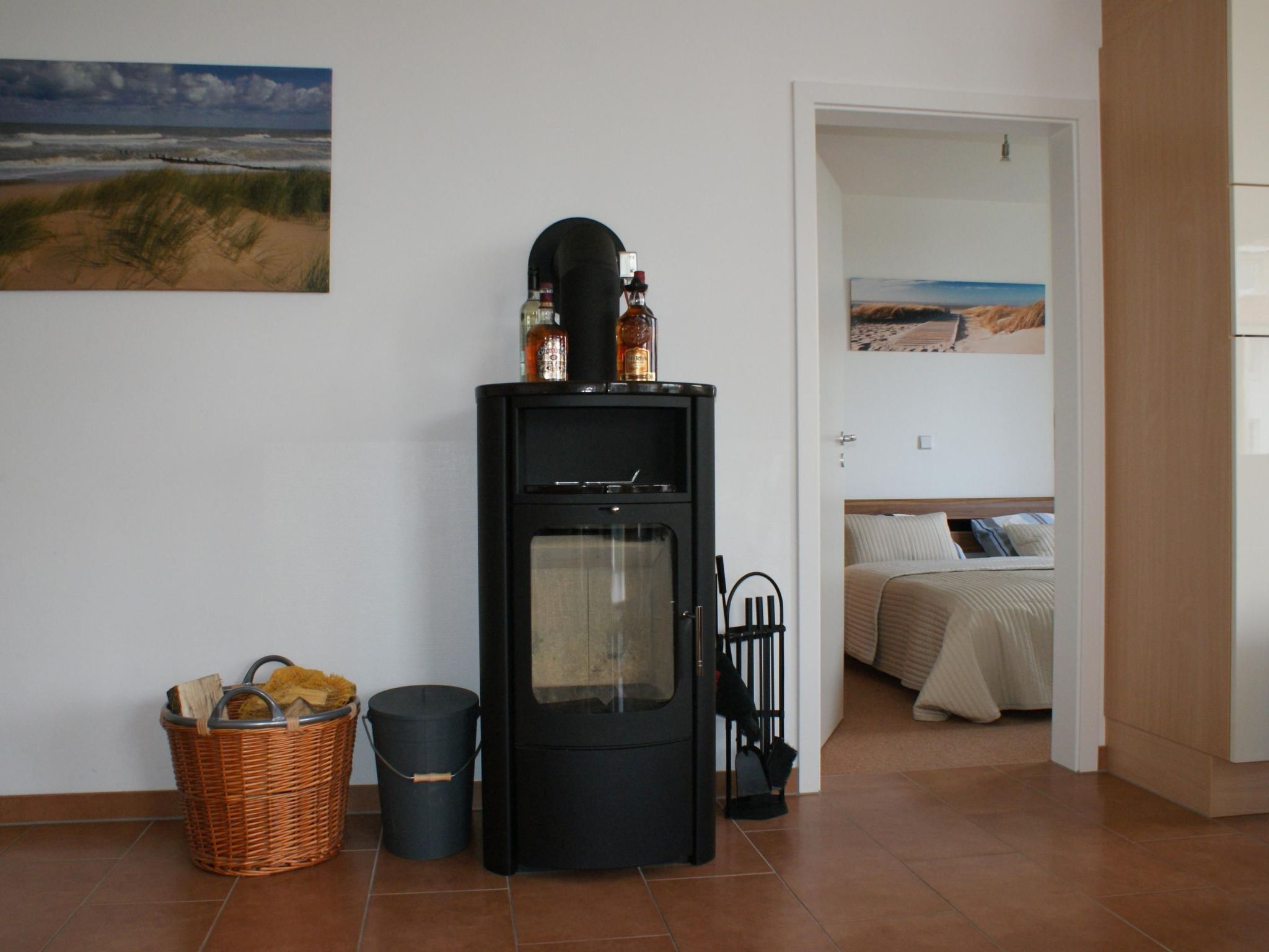 Wohnung in Strandnähe mit Sauna und Kamin - Binnen