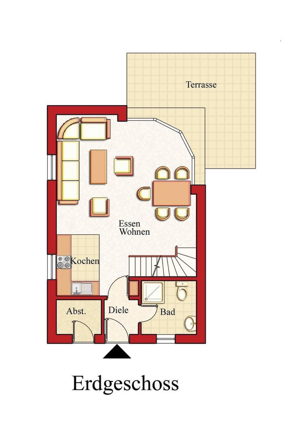 Mit Terrasse, Grill und Garten-Drinnen