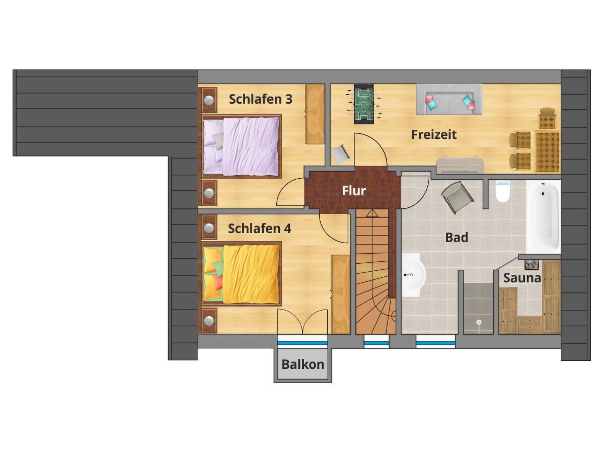 In Burhave mit Großer Terrasse-Drinnen