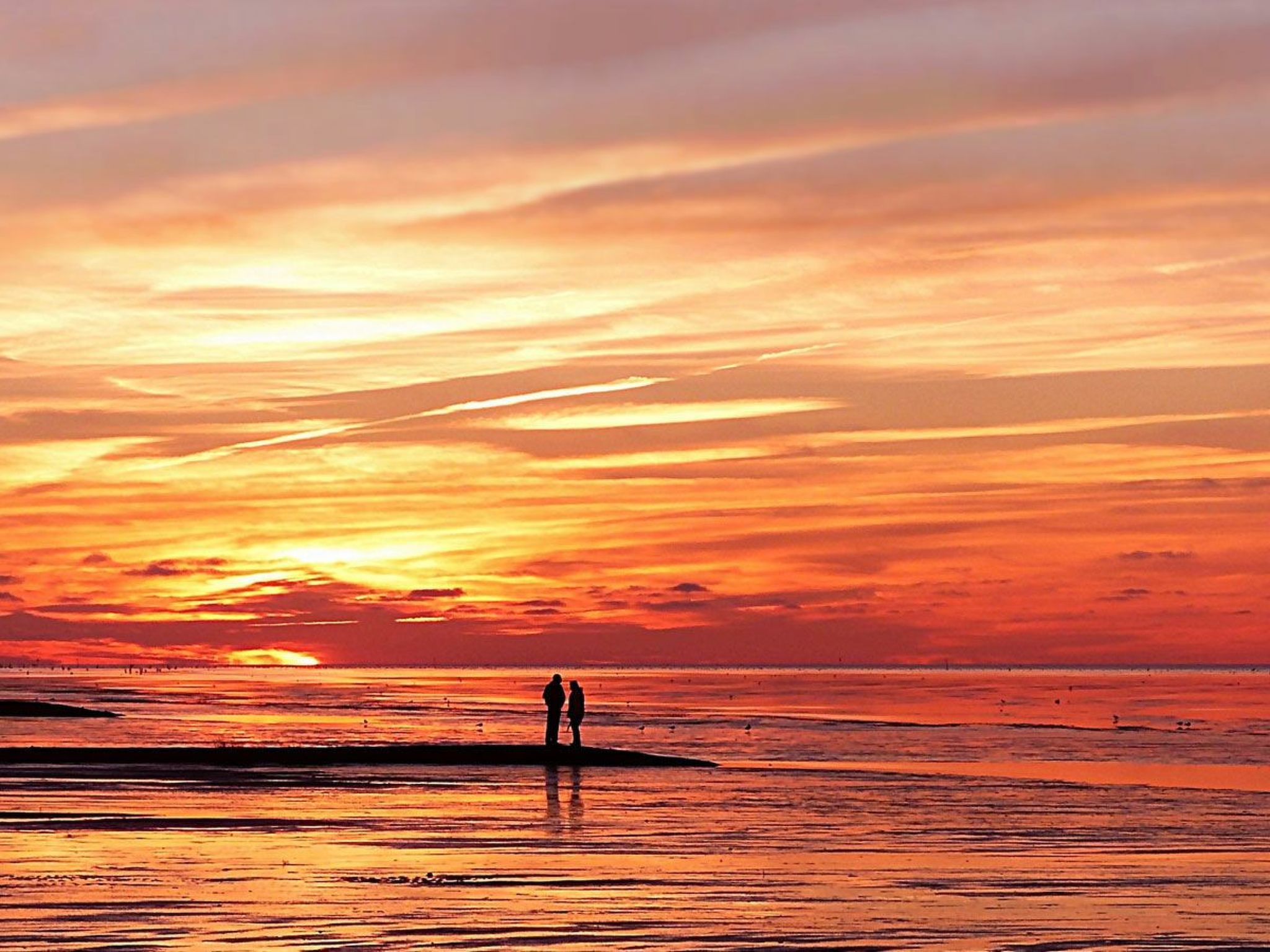 In Burhave mit Großer Terrasse-Drinnen