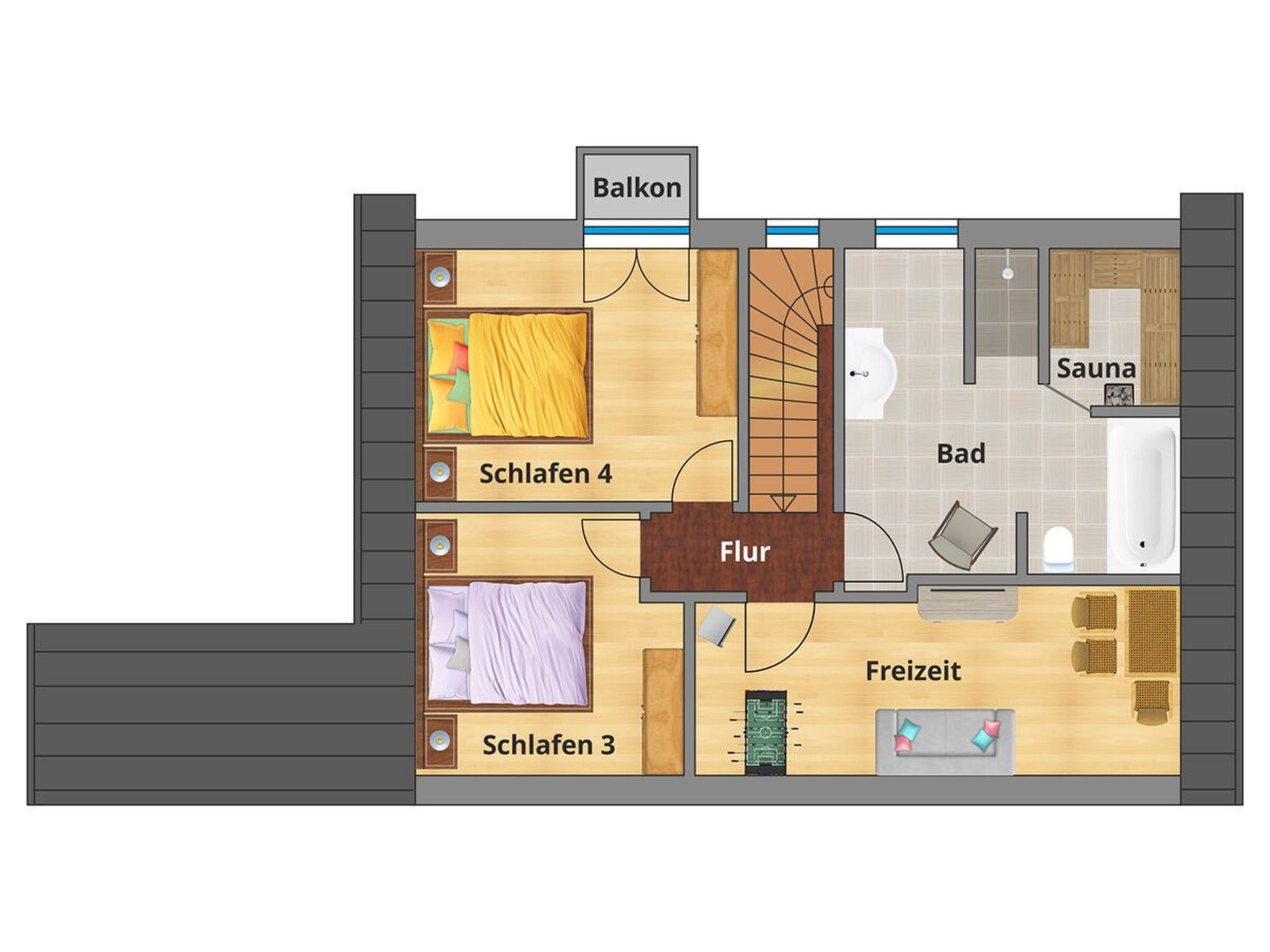 In Burhave mit Großer Terrasse-Drinnen