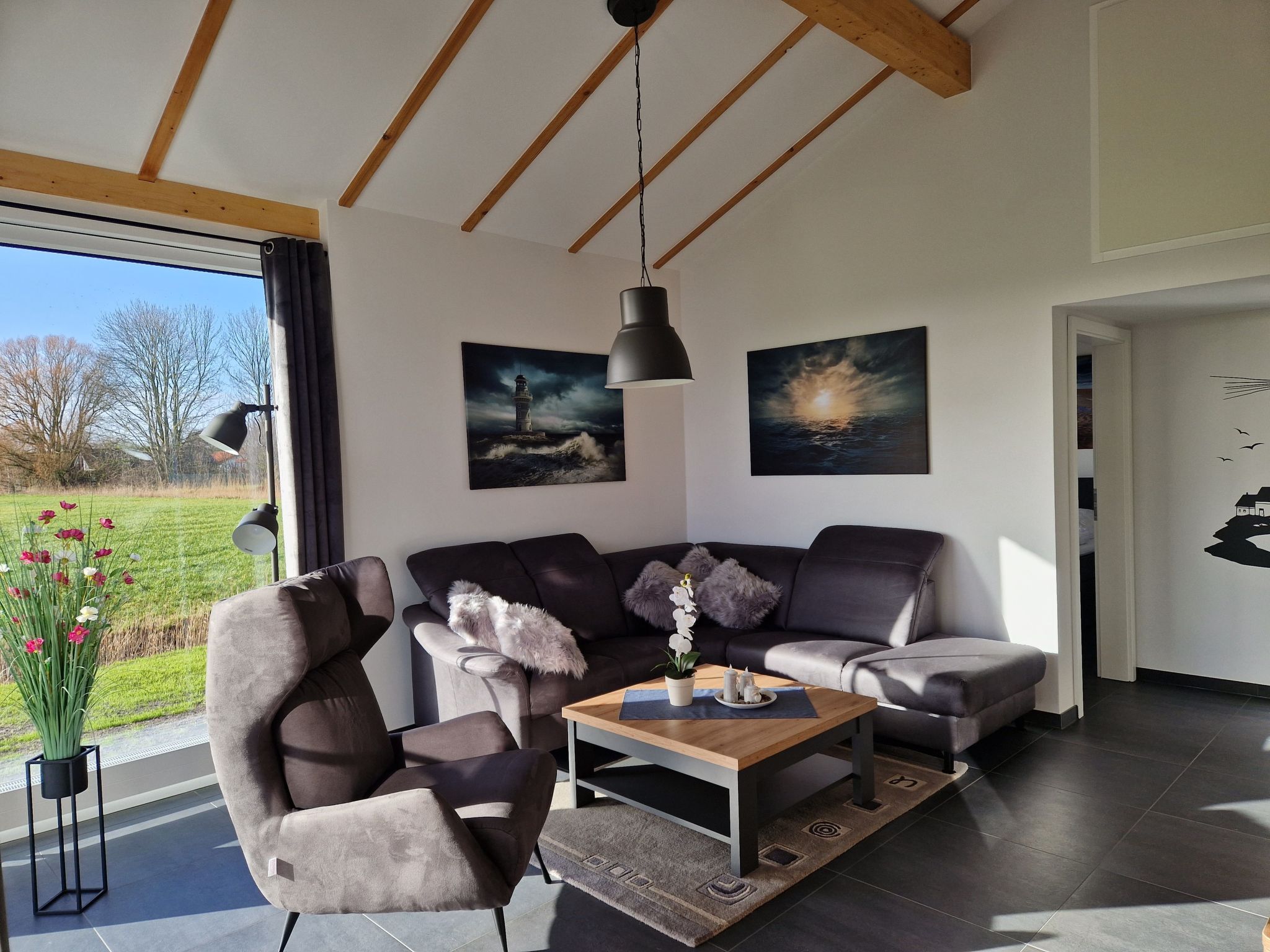 G10 Ferienhaus mit Wiesenblick in Eckwarderhörne-Binnen