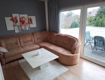 Private Ferienwohnung in Nordenham, großer Balkon