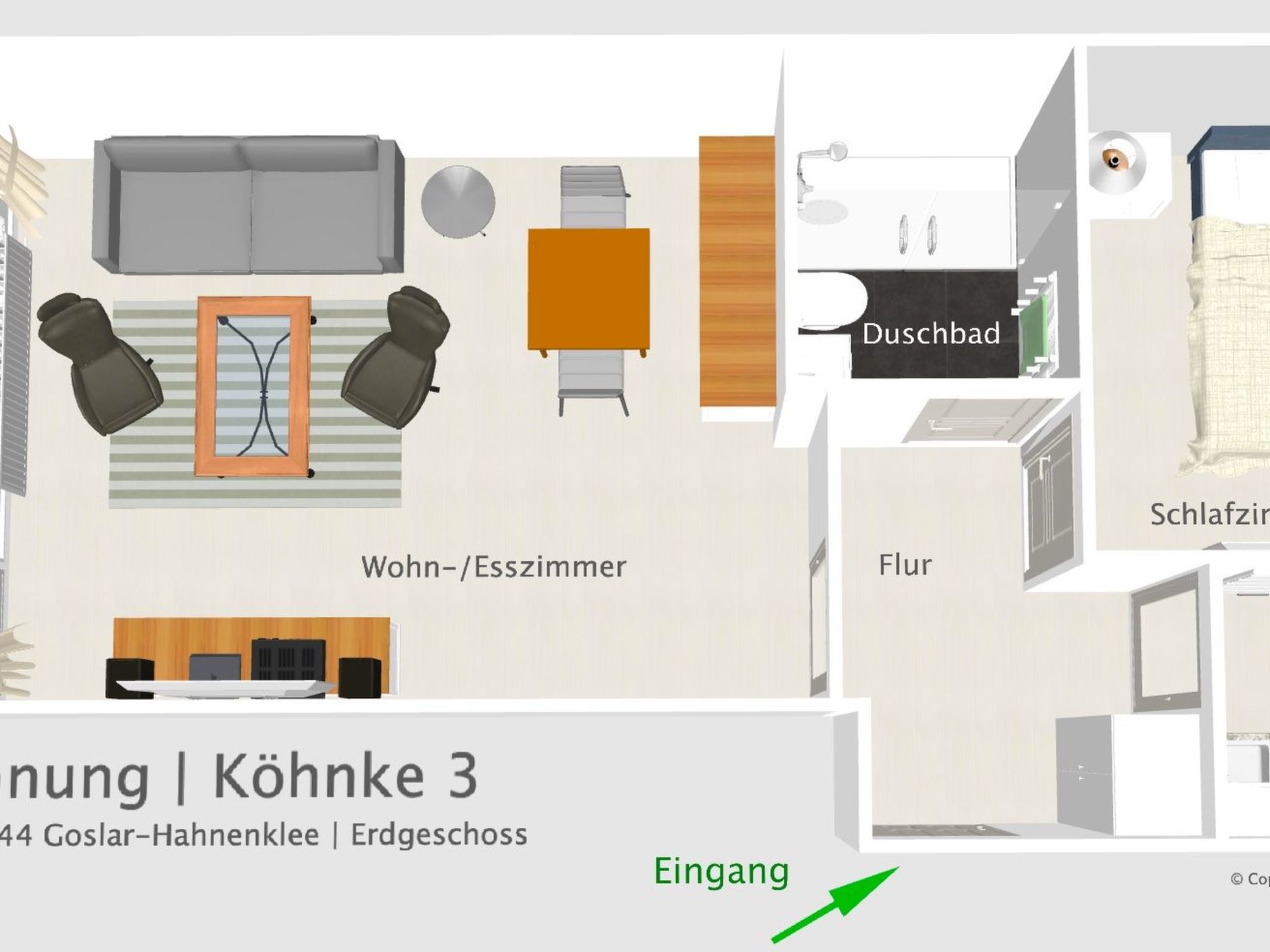 Premiumferienwohnung für 2-3 Personen-Dedans