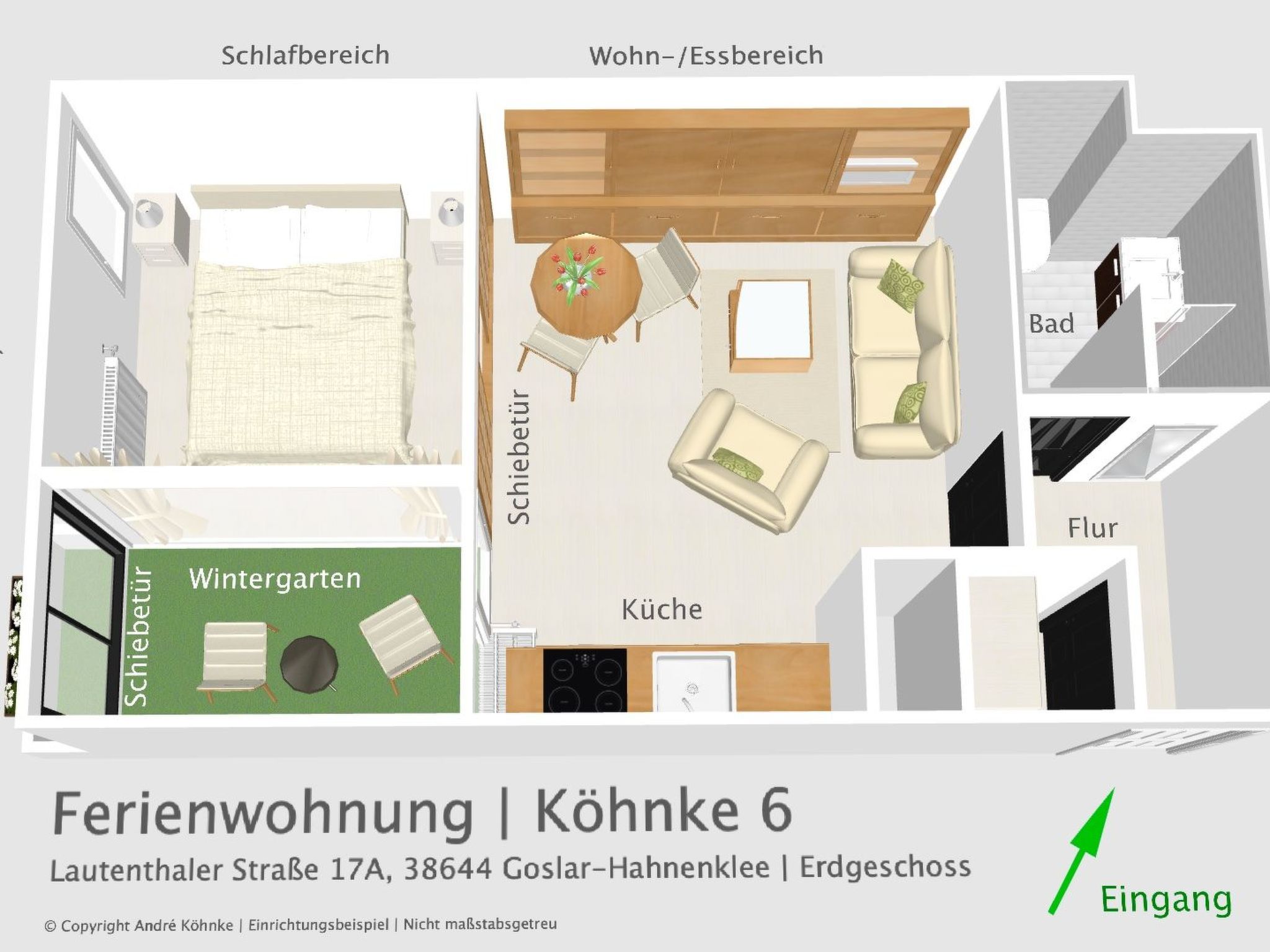 Komfortfewo für 2 Personen mit Wintergarten-Drinnen