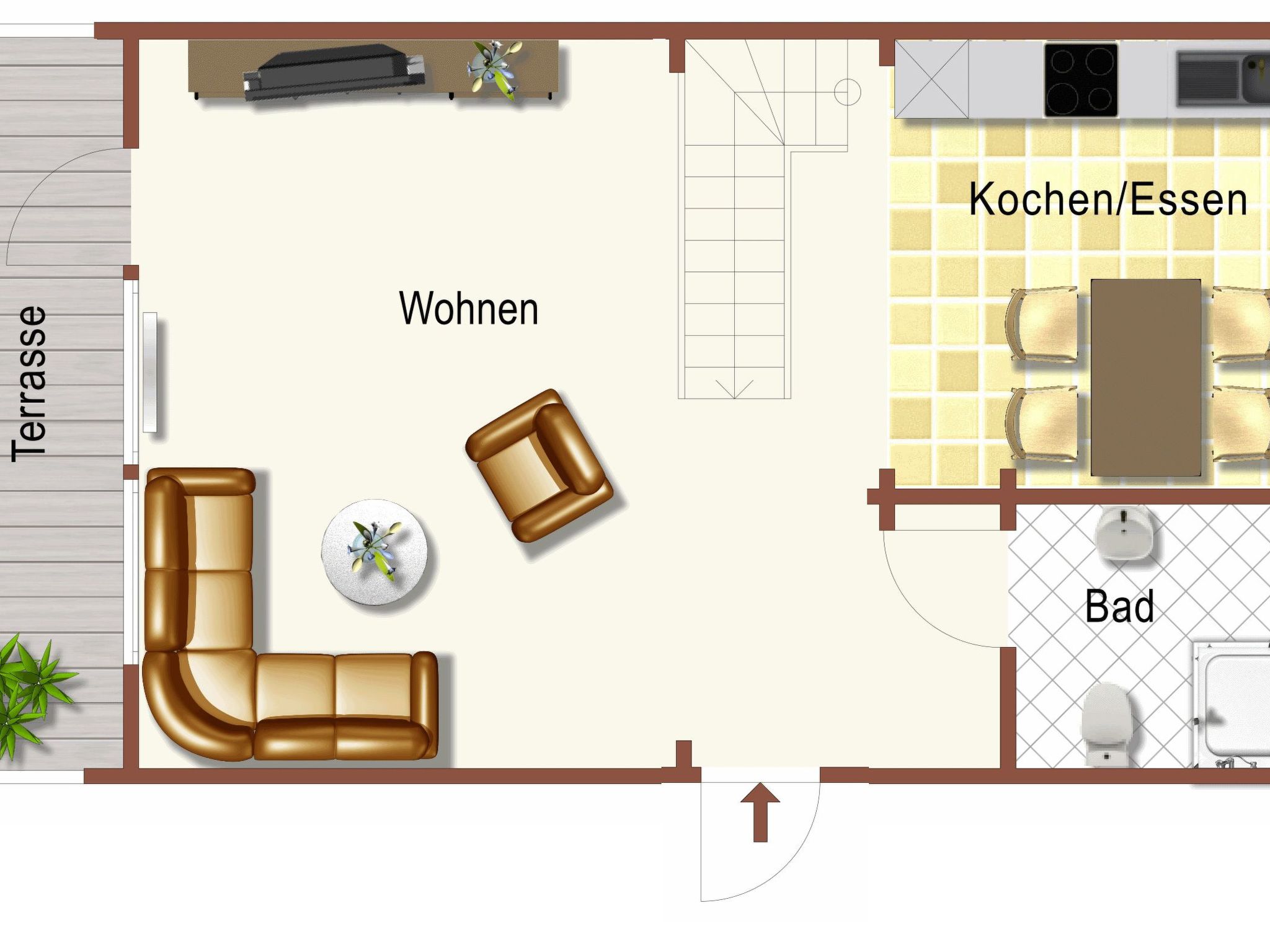 In Steina mit Kleinem Balkon-Drinnen