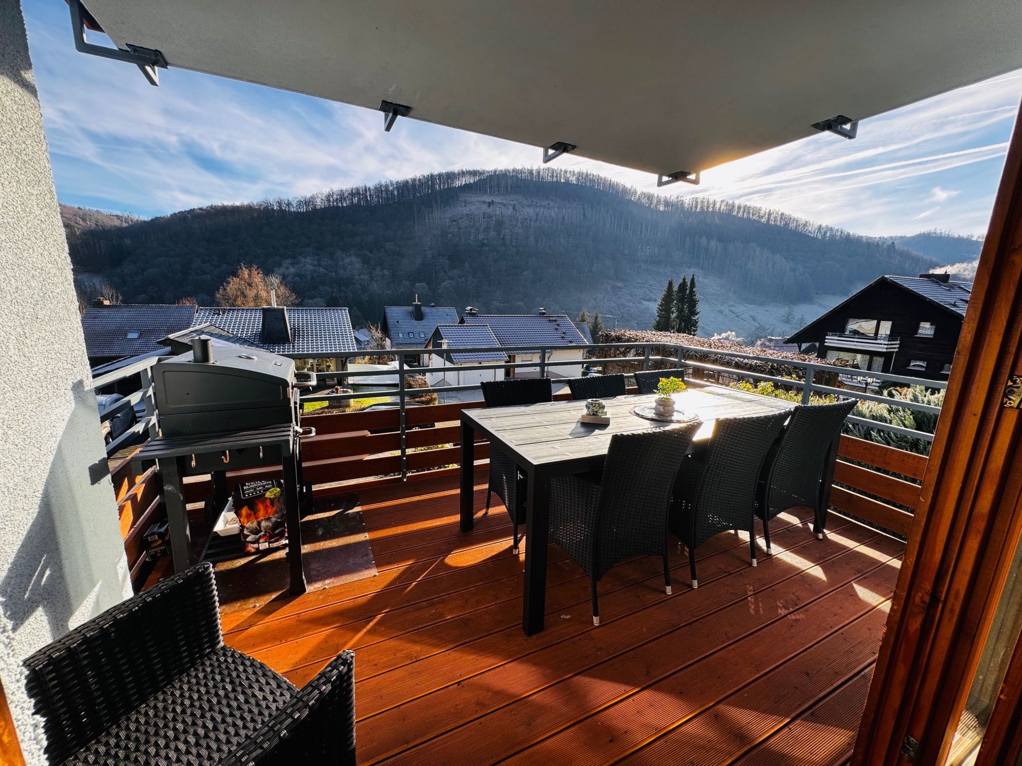 Freistehendes Ferienhaus in Sieber mit Terrasse, Garten und Grill