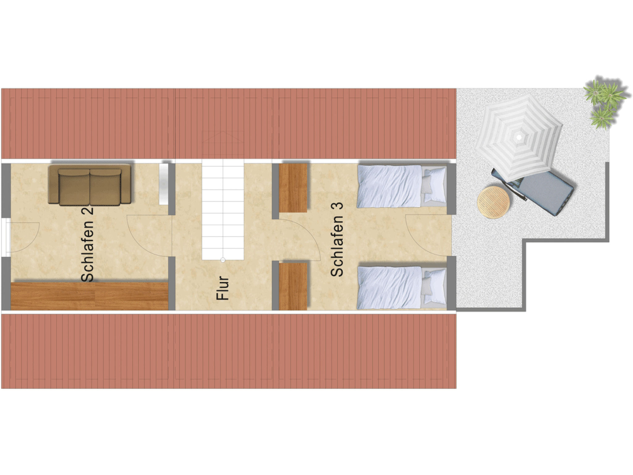 Modernes Ferienhaus mit Terrasse und Garten-Binnen