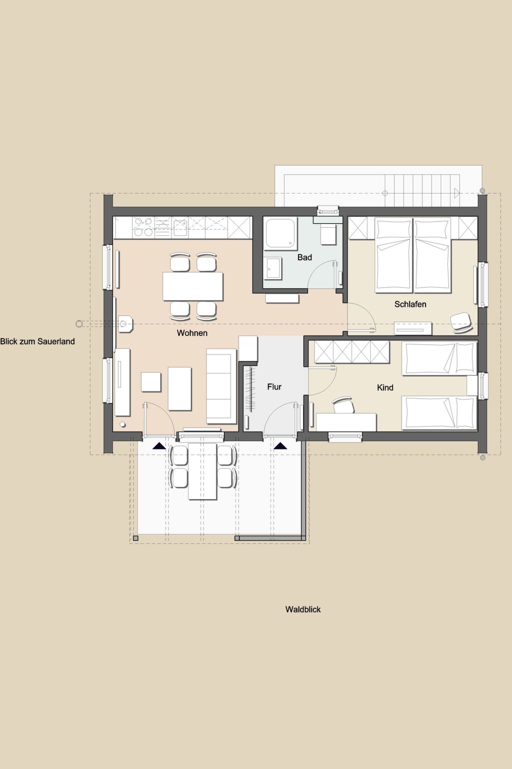 Waldblick in Vöhl-Basdorf-Inside