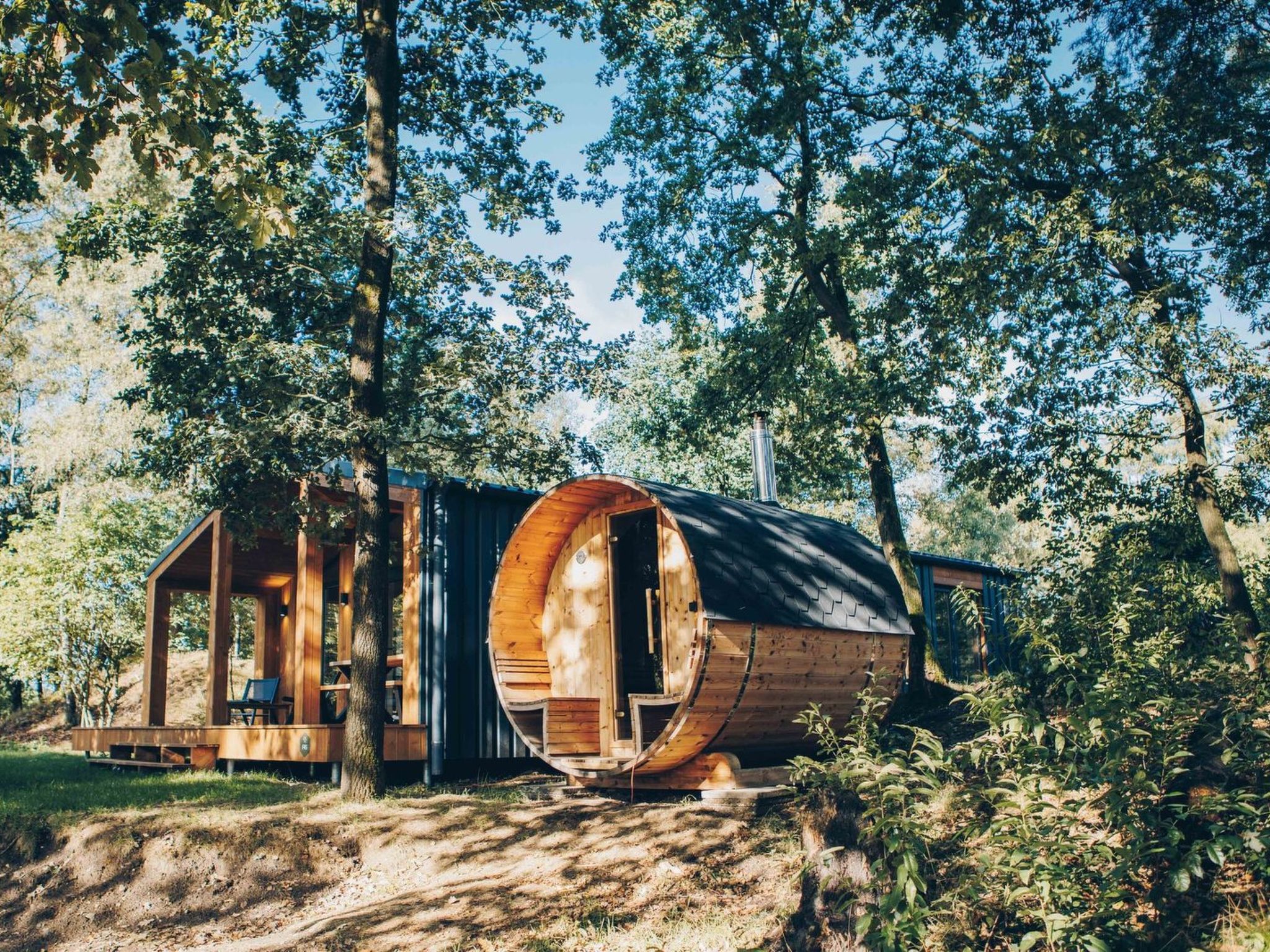Wilsumer Berge Resort -Hill Top Scandi Sauna - Draußen