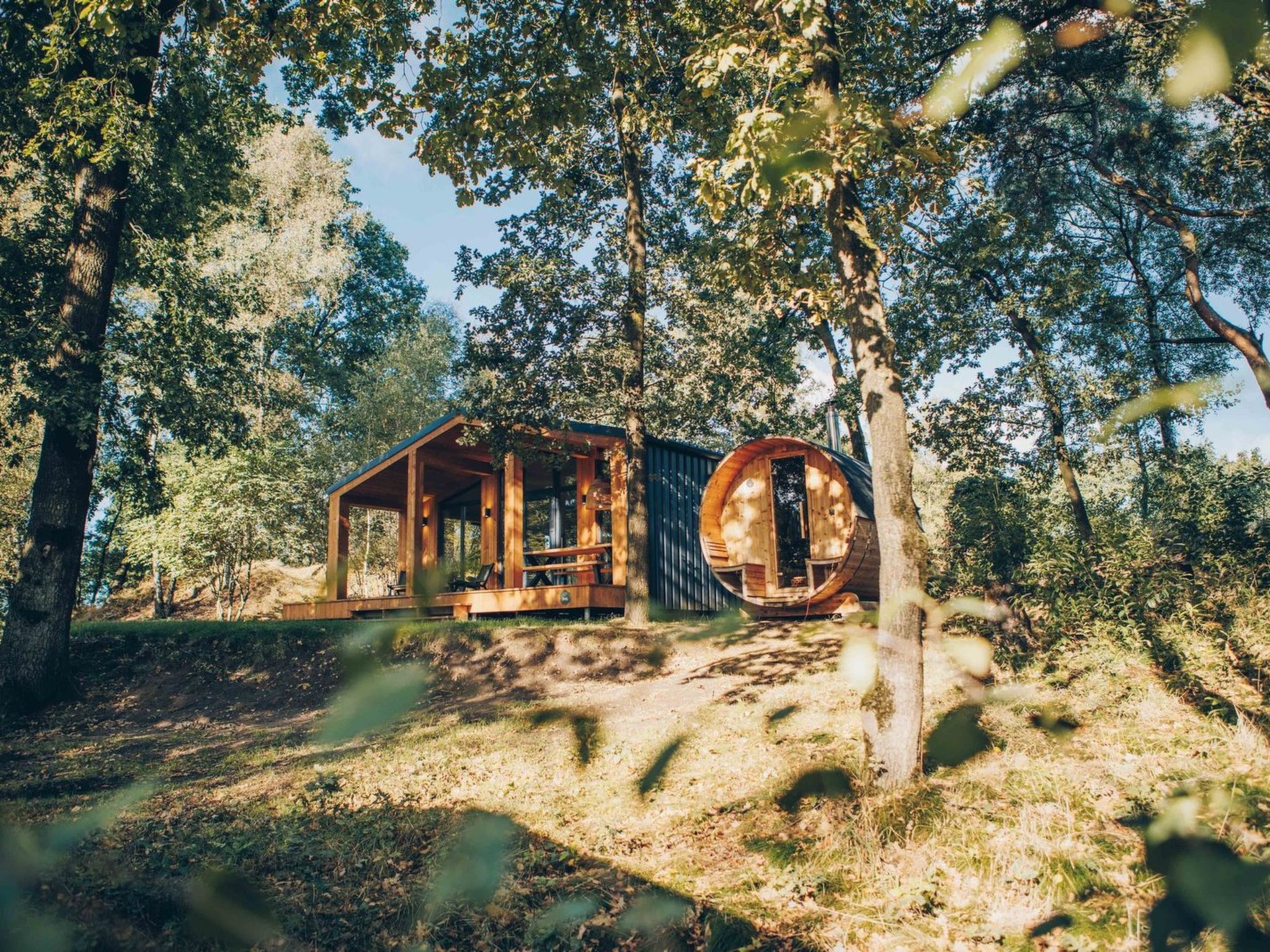 Wilsumer Berge Resort -Hill Top Scandi Sauna - Draußen