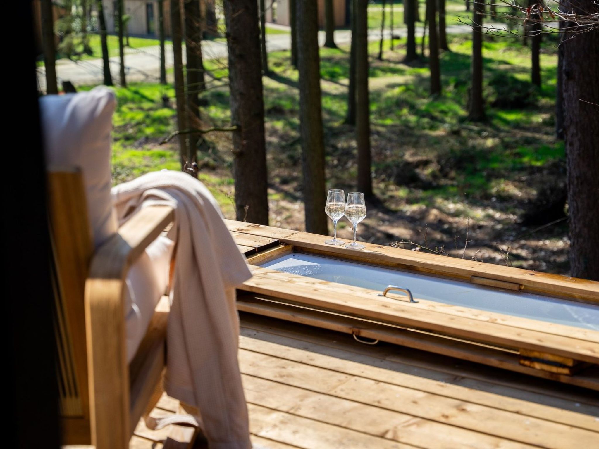 Wilsumer Berge Resort - Koya Tiny Cabin Buitenbad - Draußen