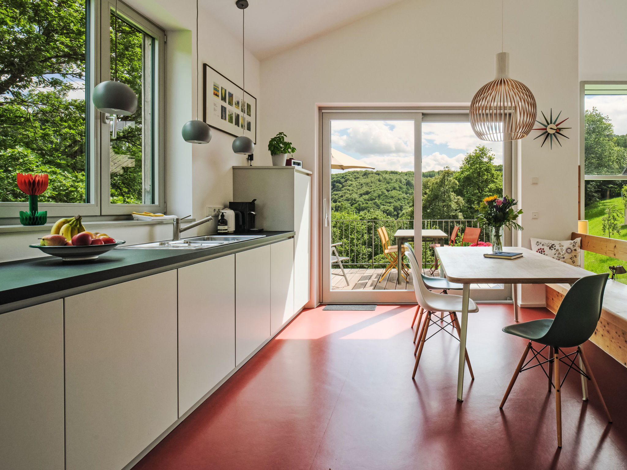 Moderner Holzhausneubau in der Eifel - Drinnen