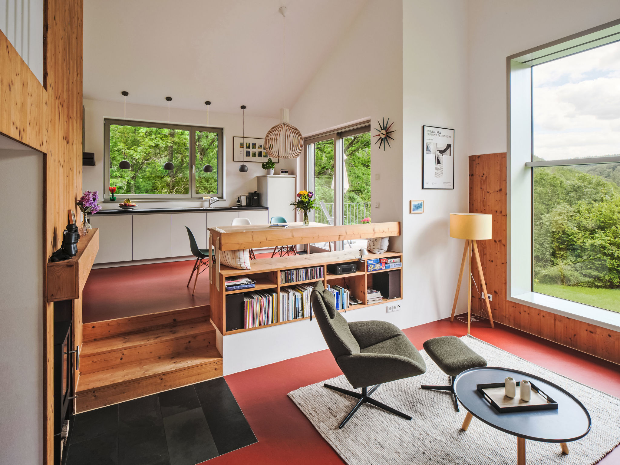 Moderner Holzhausneubau in der Eifel - Drinnen