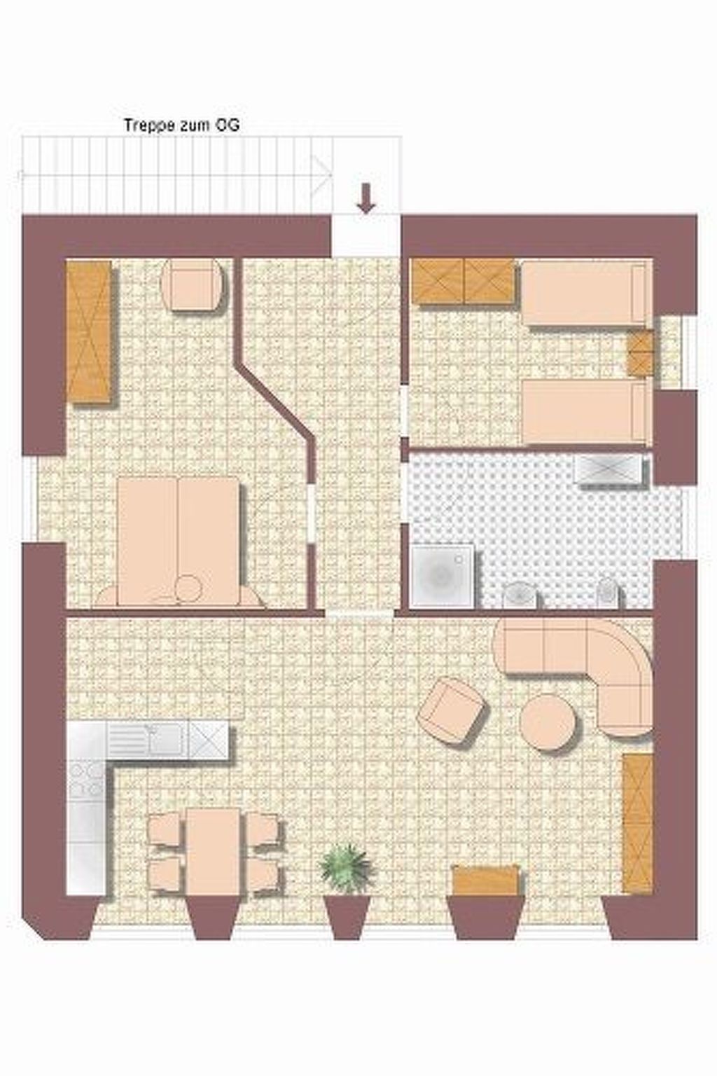 Appartement in Minheim mit Terrasse oder Balkon-Inside