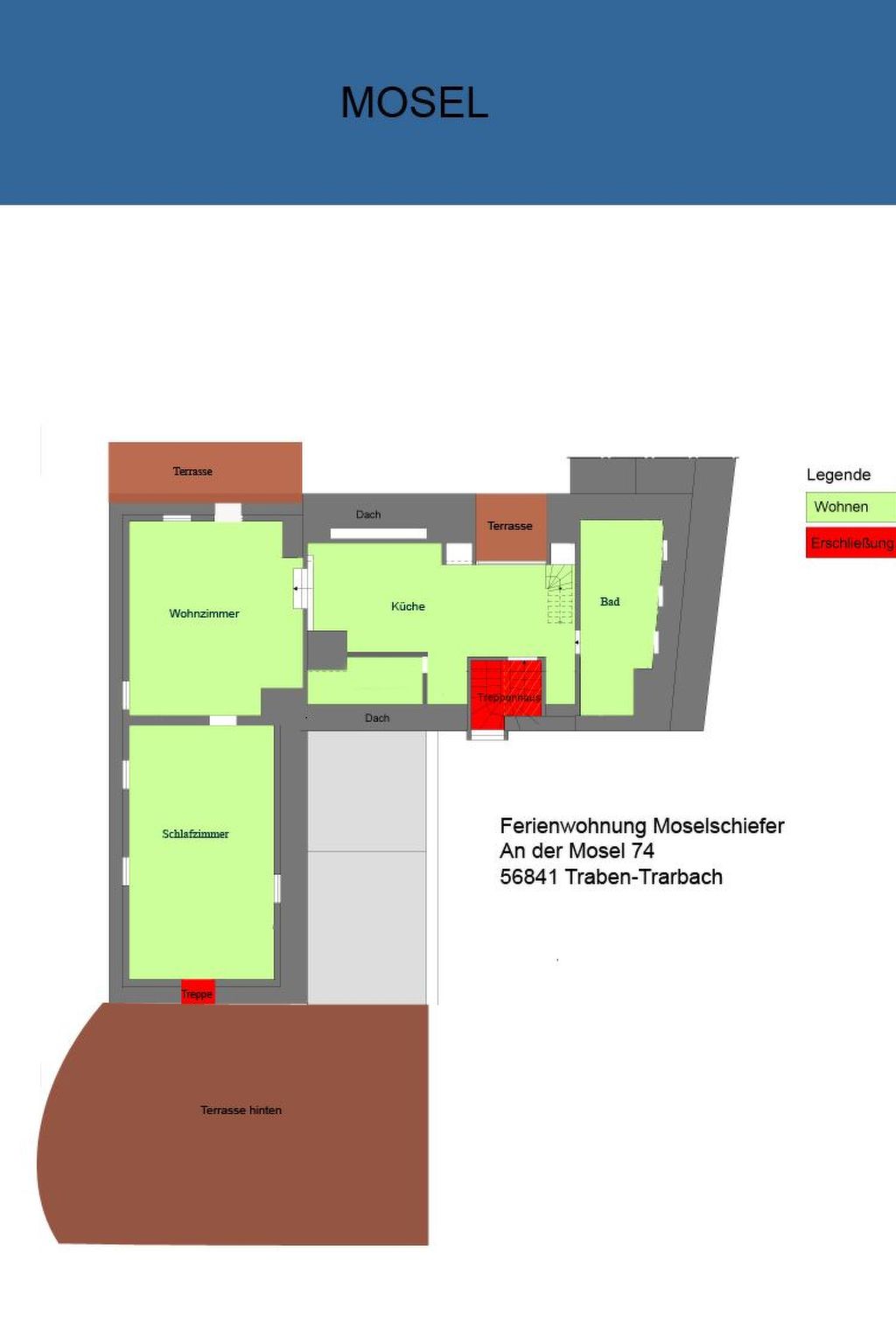 Moselschiefer-Traumferienwohnung am Moselufer-Binnen