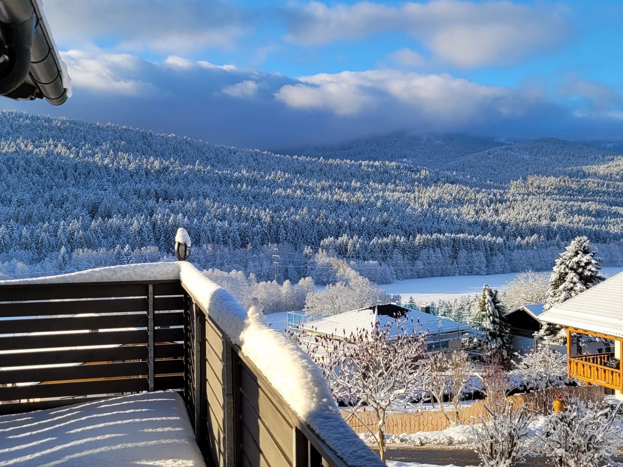 BayVista, die Bayerwald Lodge mit Bergblick