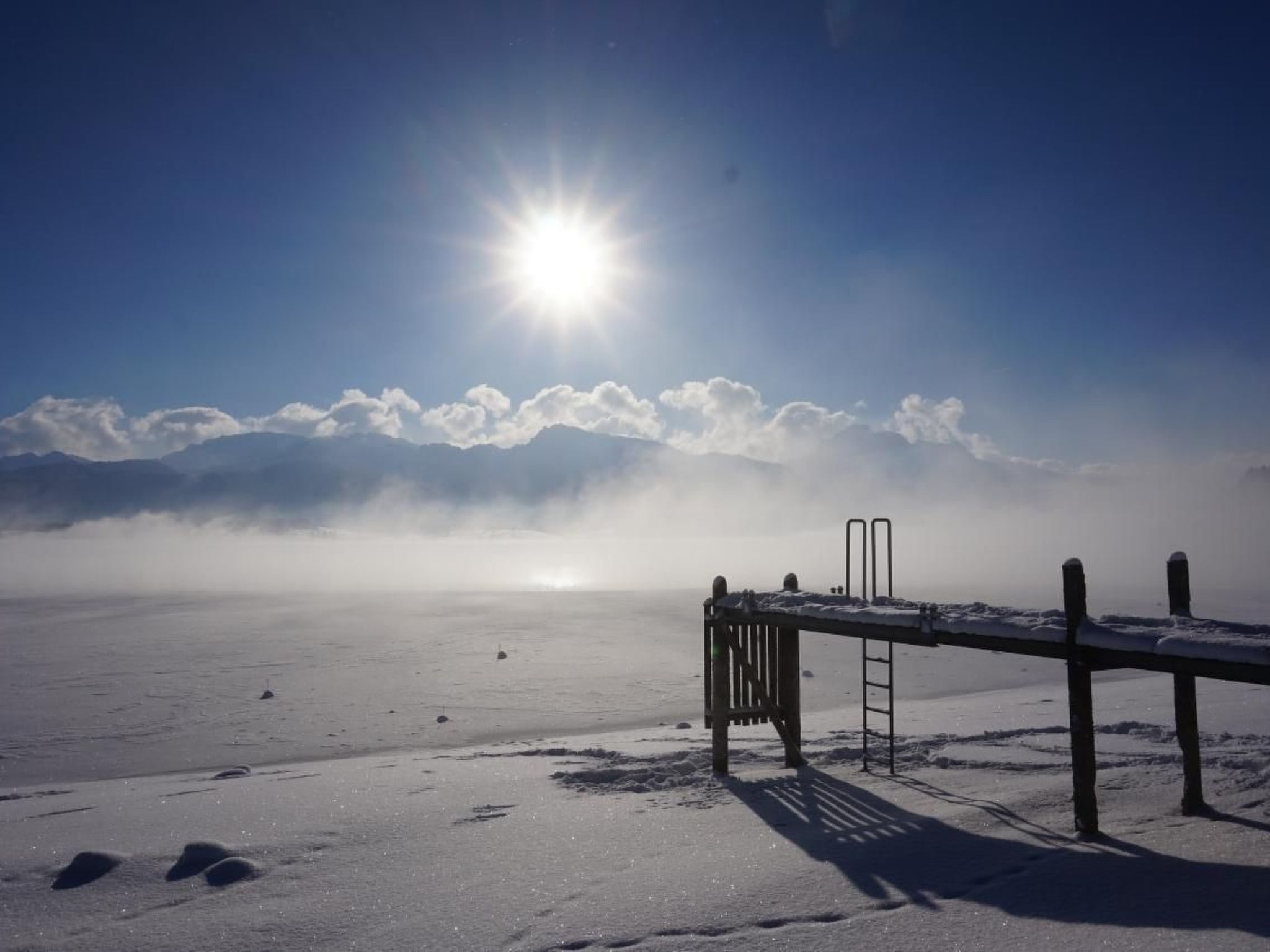 Chalet mit Blick auf das Wasser
