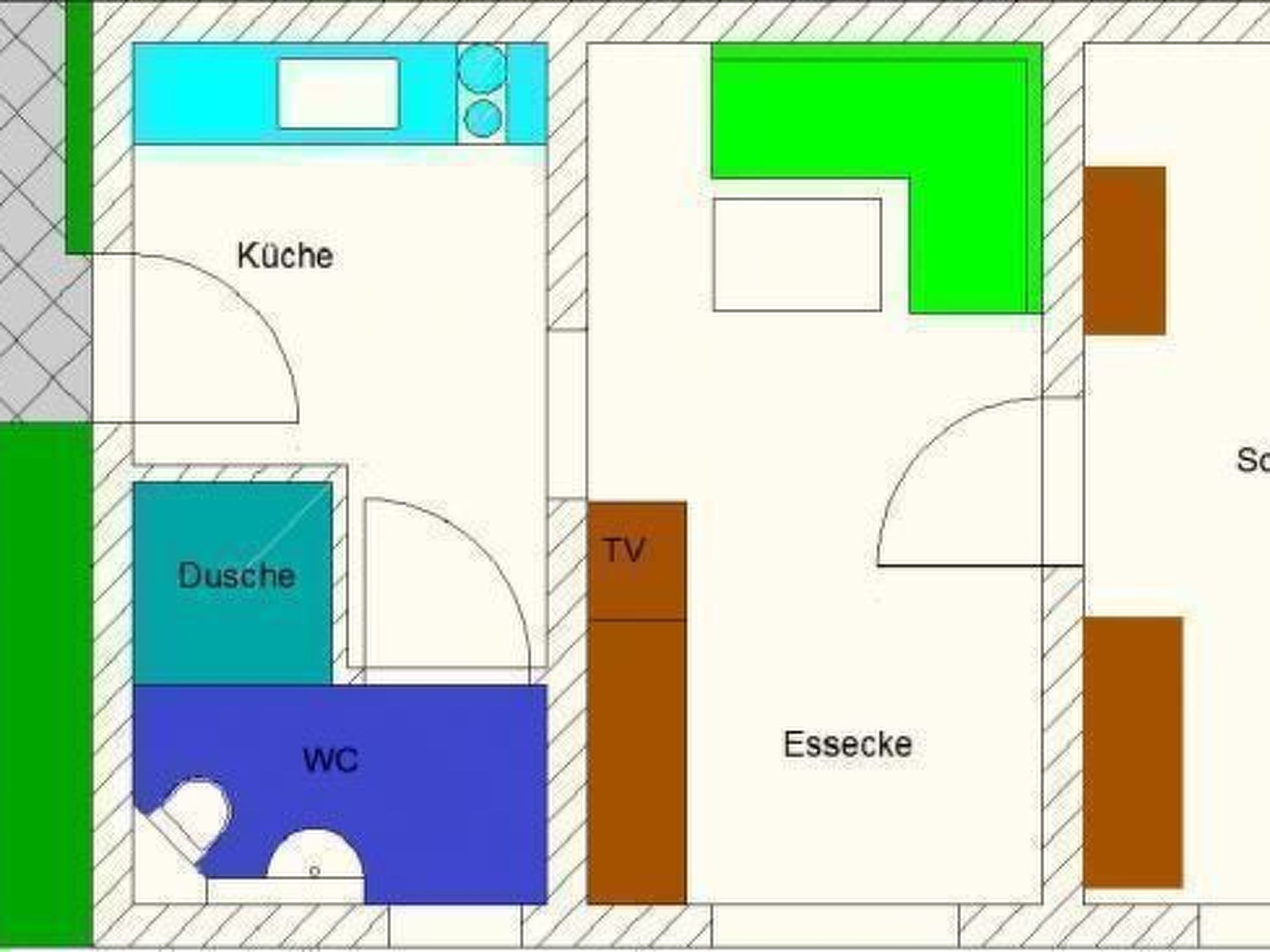 Bungalow "Lieschen"-Drinnen