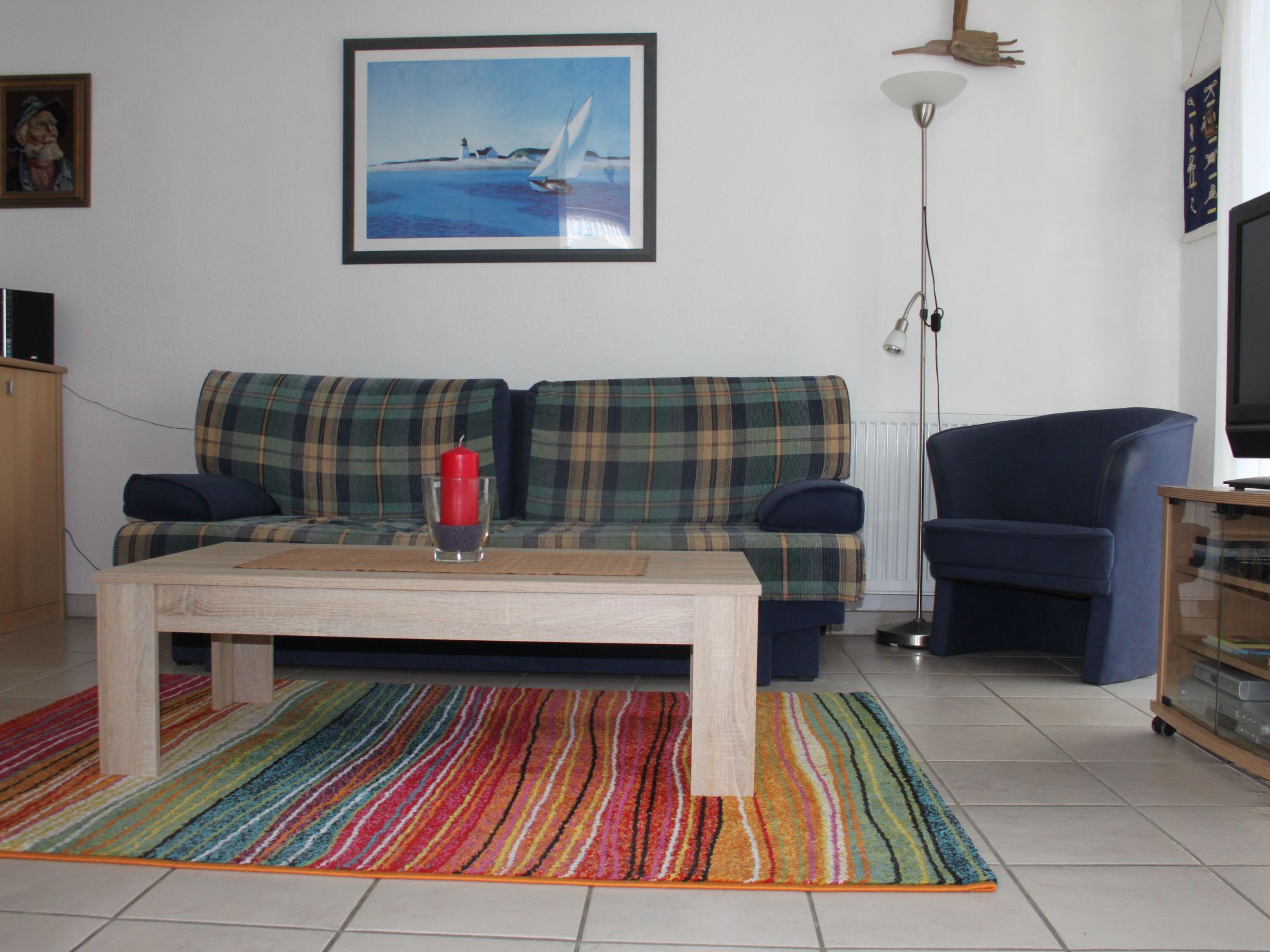 Strandnahe Wohnung mit Terrasse und Parkplatz-Dedans