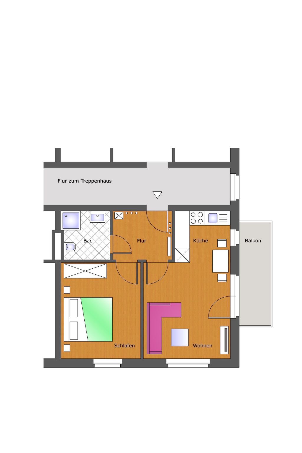 Mit Balkon in Strandnähe-Binnen