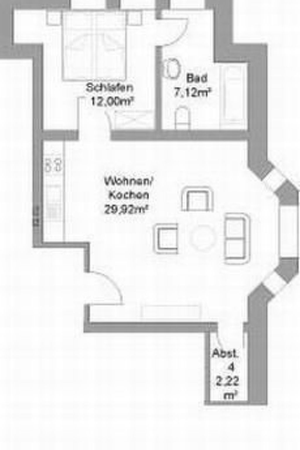 Wohnung im Erdgeschoss des Herrenhauses-Dedans