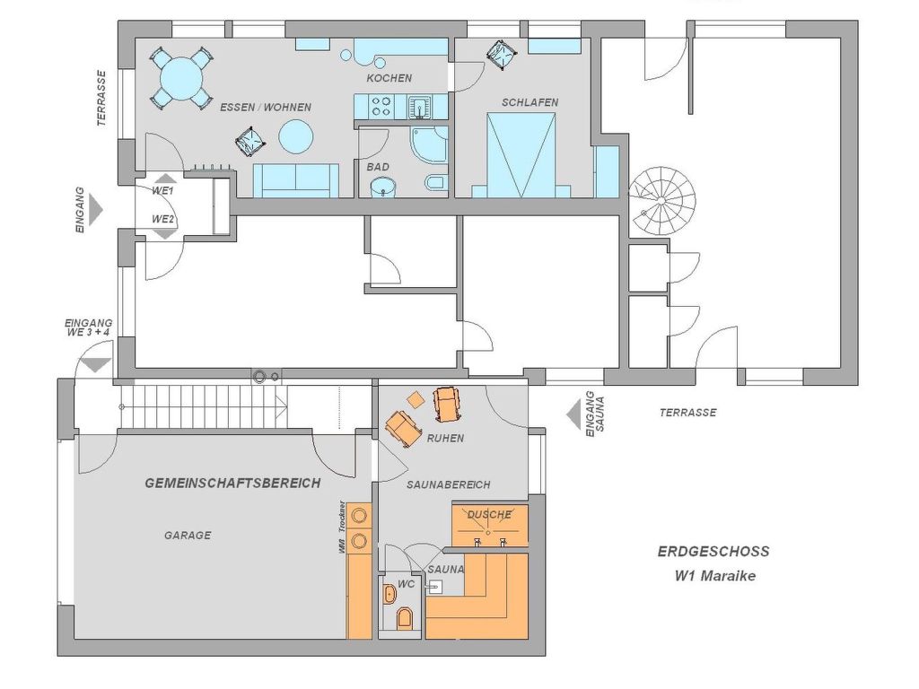 Lejlighed Landhaus "To Hus" - Fewo Maraike mit Garten Baabe (9)