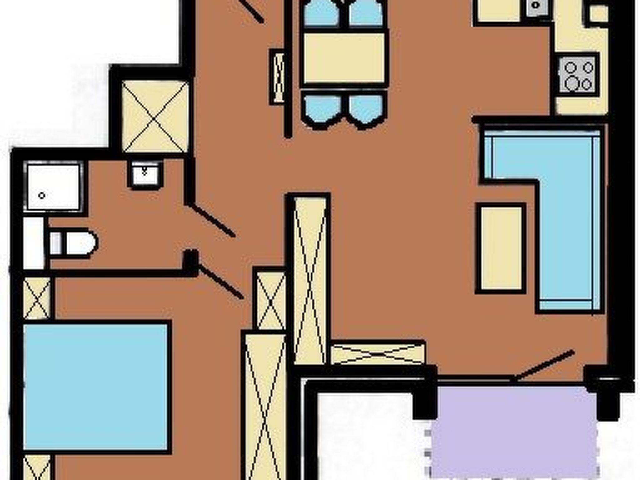 Wohnung an der Ostsee mit Blick auf den Yachthafen-Drinnen