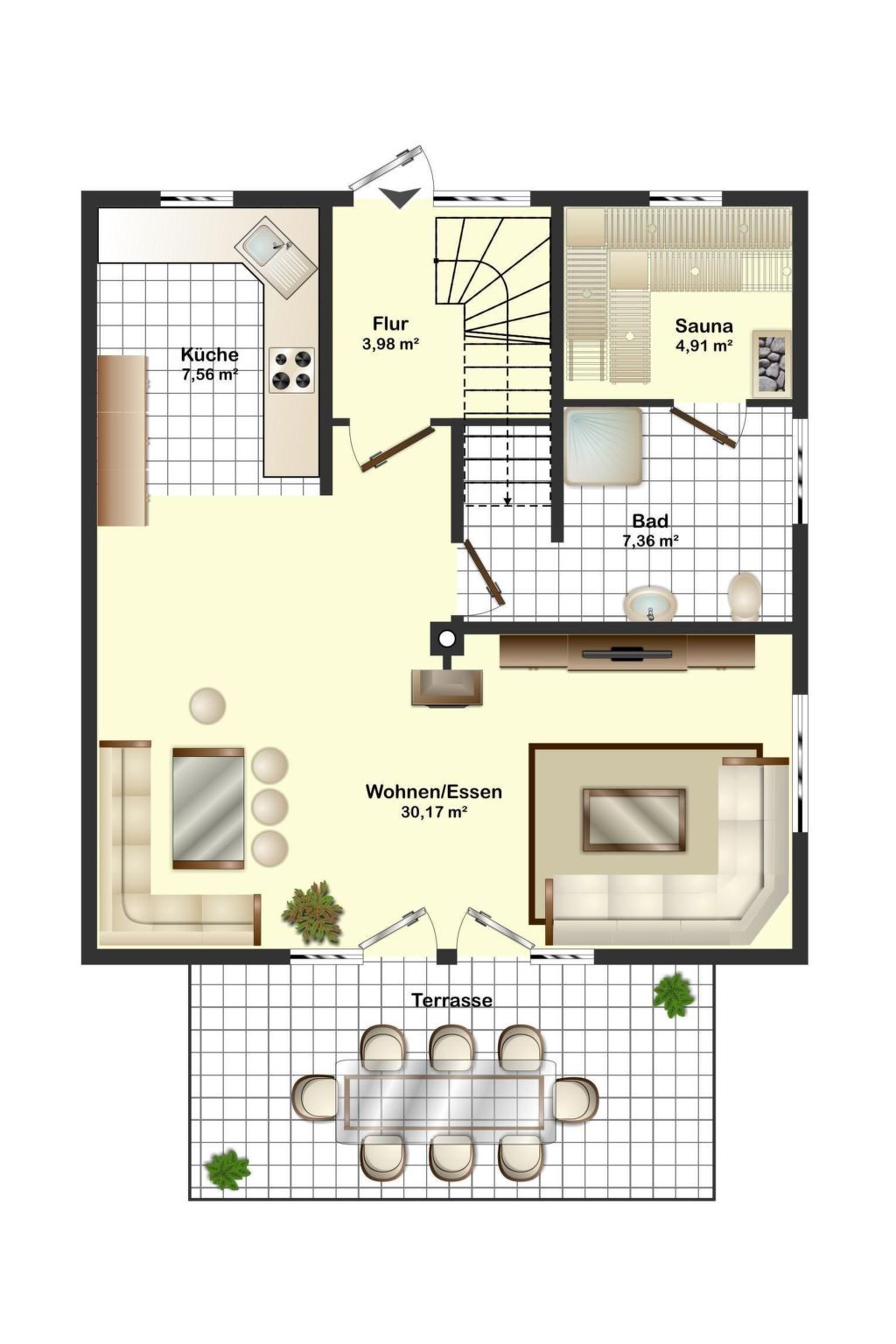 Traumhafte Reetdach-Doppelhaushälfte mit Garten-Binnen