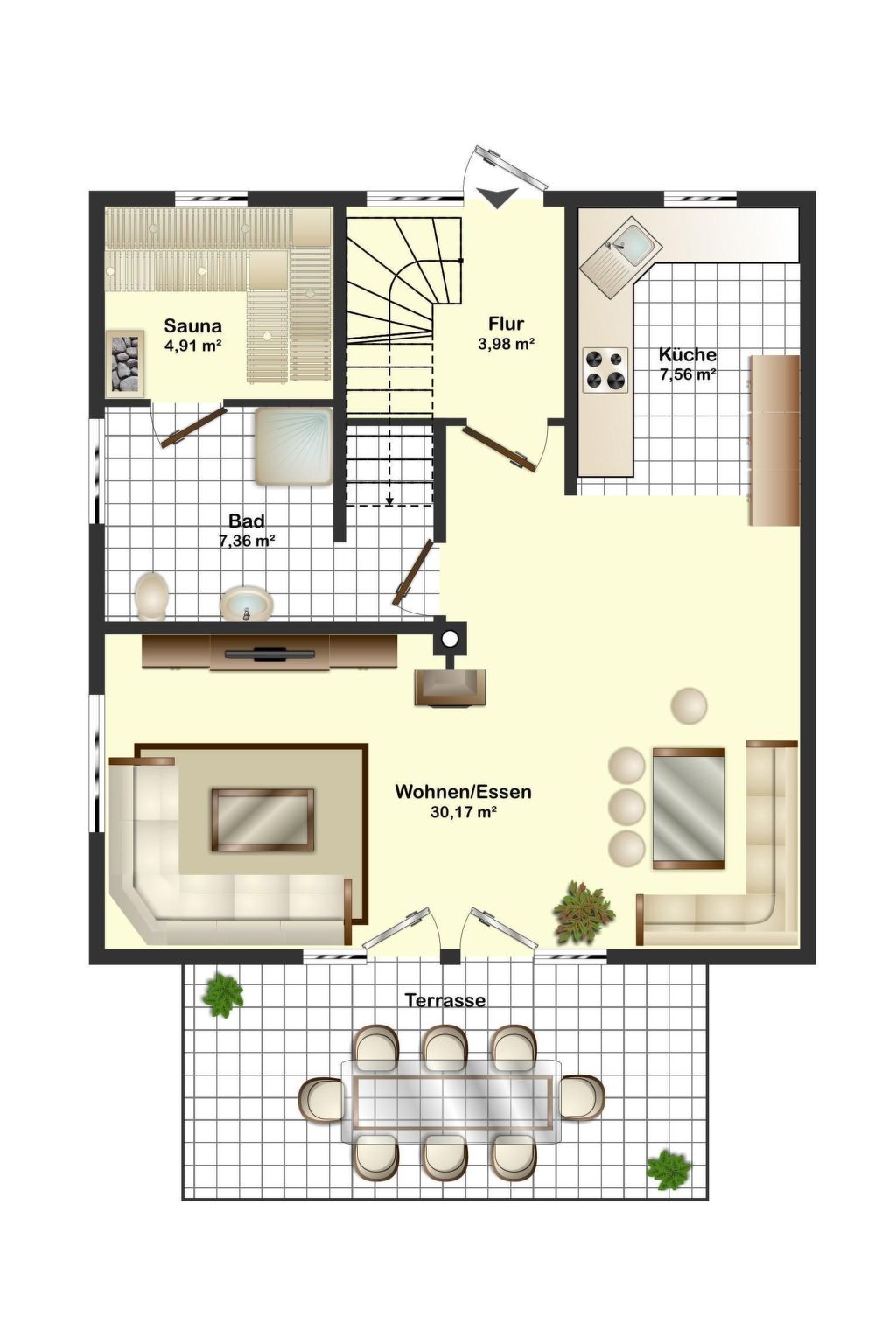 Träumen unter Reet-Inside