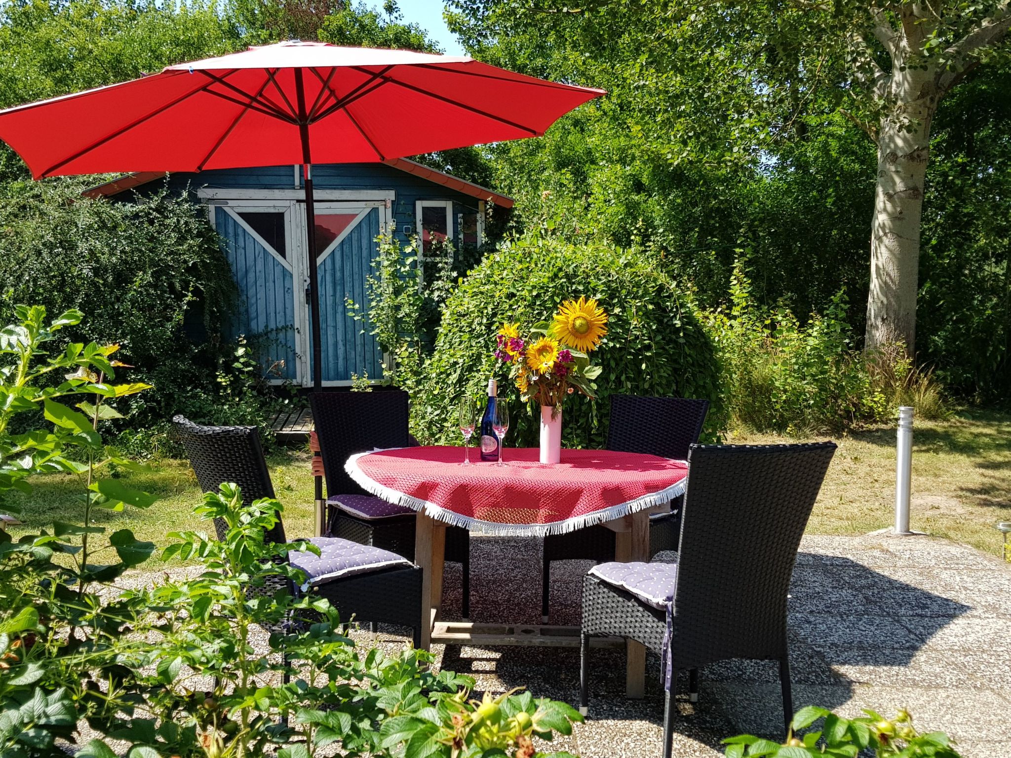 Idyllisches Reetdachhaus mit großem Garten-Binnen