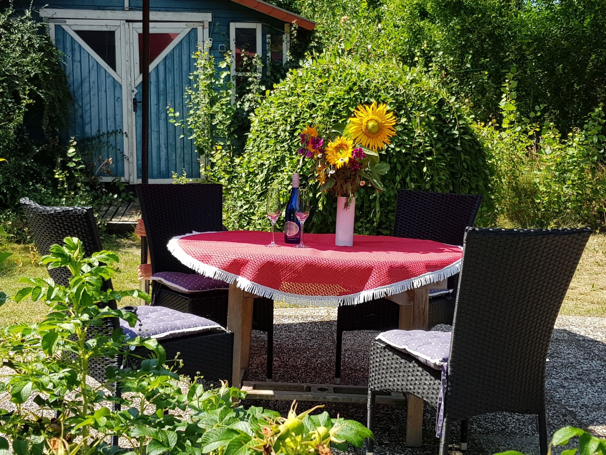 Idyllisches Reetdachhaus mit großem Garten-Binnen