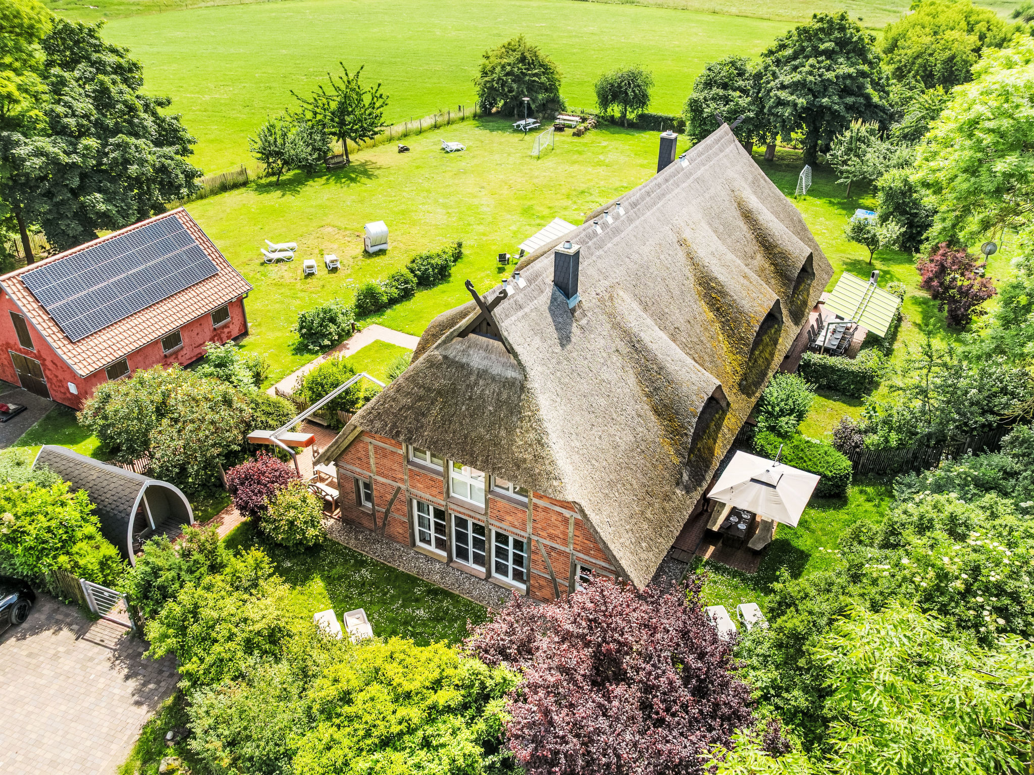 Reethaus Mertinat ''For Six'' mit Meerblick - Buiten