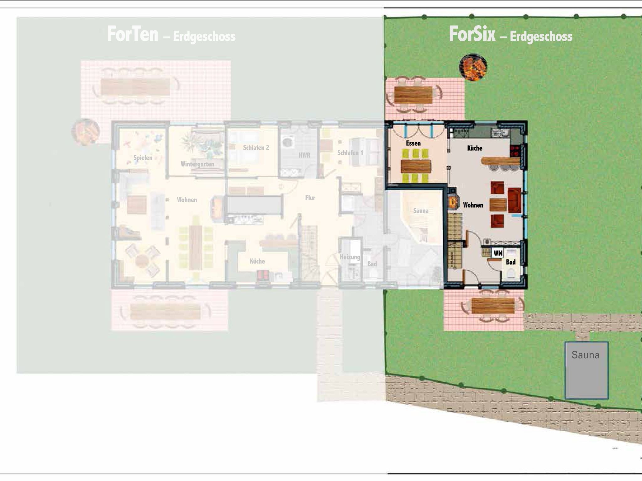 Reethaus Mertinat ''For Six'' mit Meerblick-Binnen
