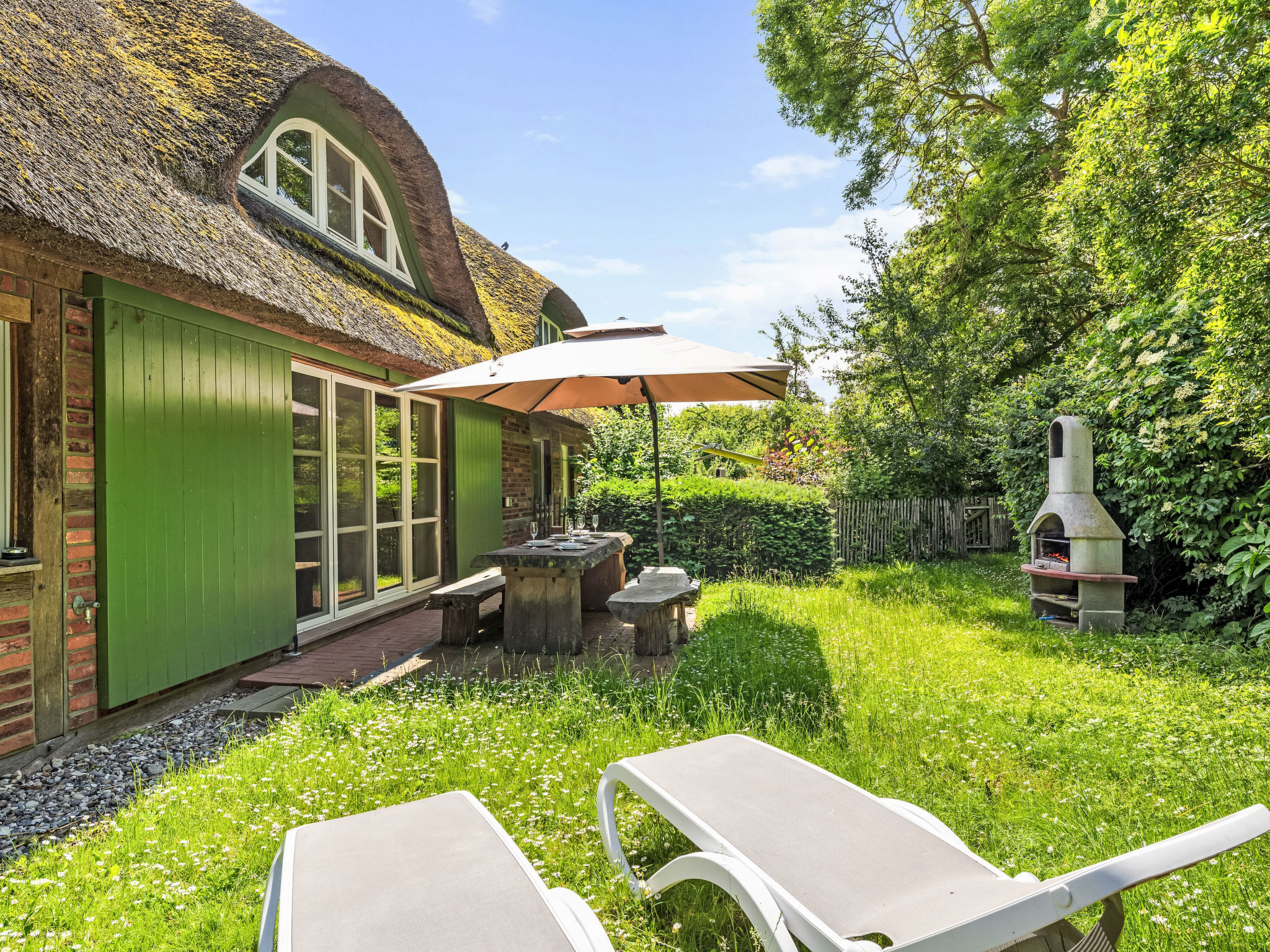 Reethaus Mertinat ''For Six'' mit Meerblick - Buiten