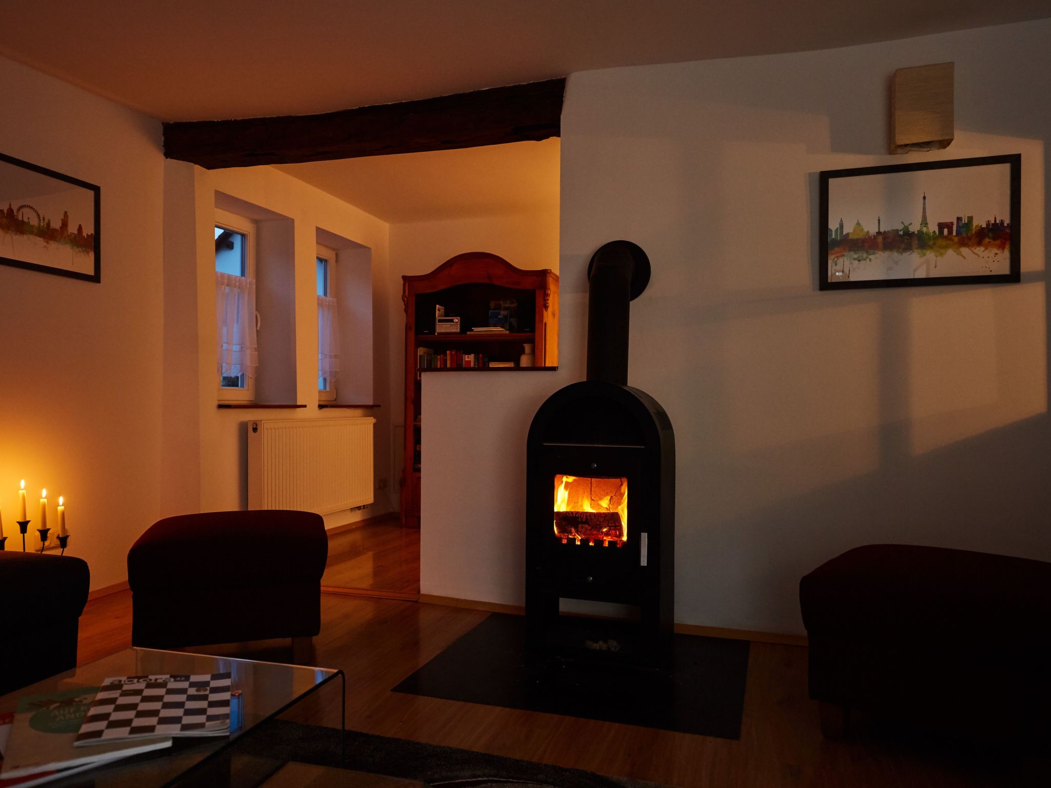 Fachwerkhaus mit Garten, Grill und Terrasse-Dedans