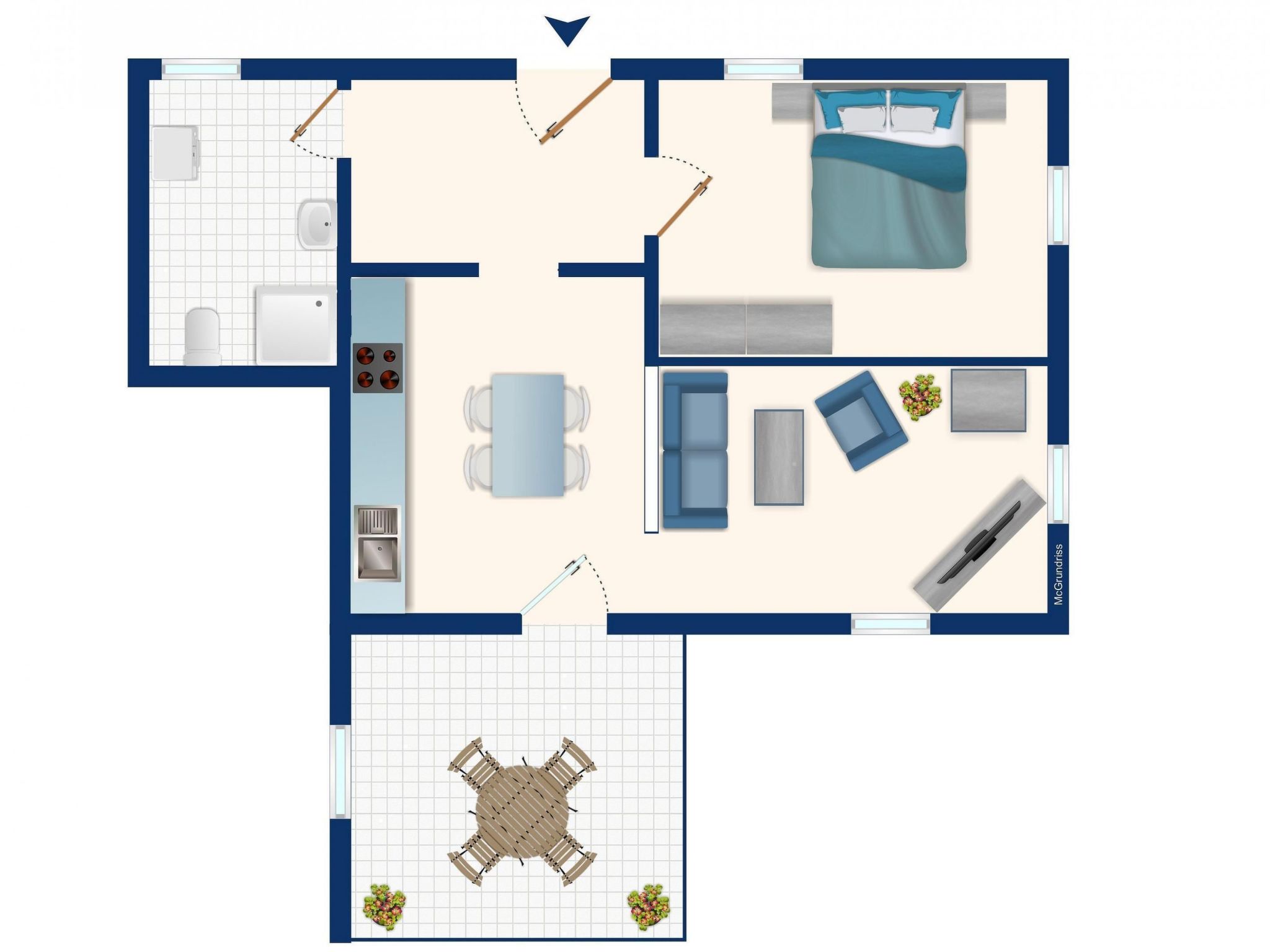 Wohnung mit Terrasse im sanierten Fachwerkhof-Image-tags.info