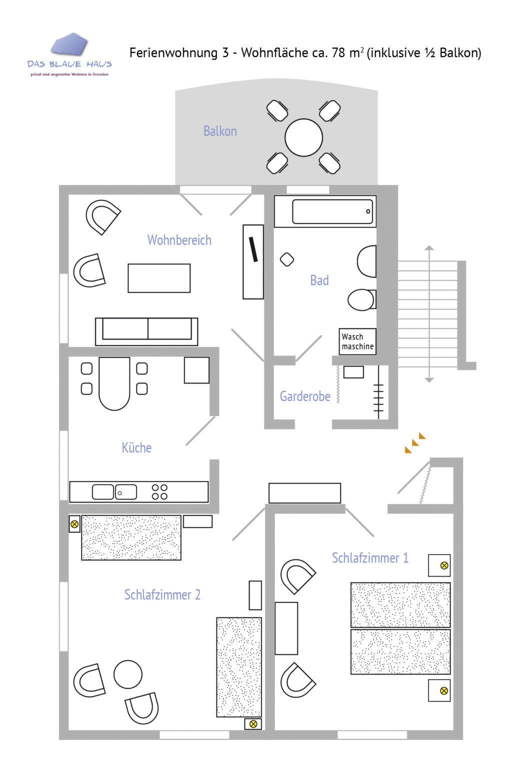 Wohnung in Mockritz mit Garten-Binnen