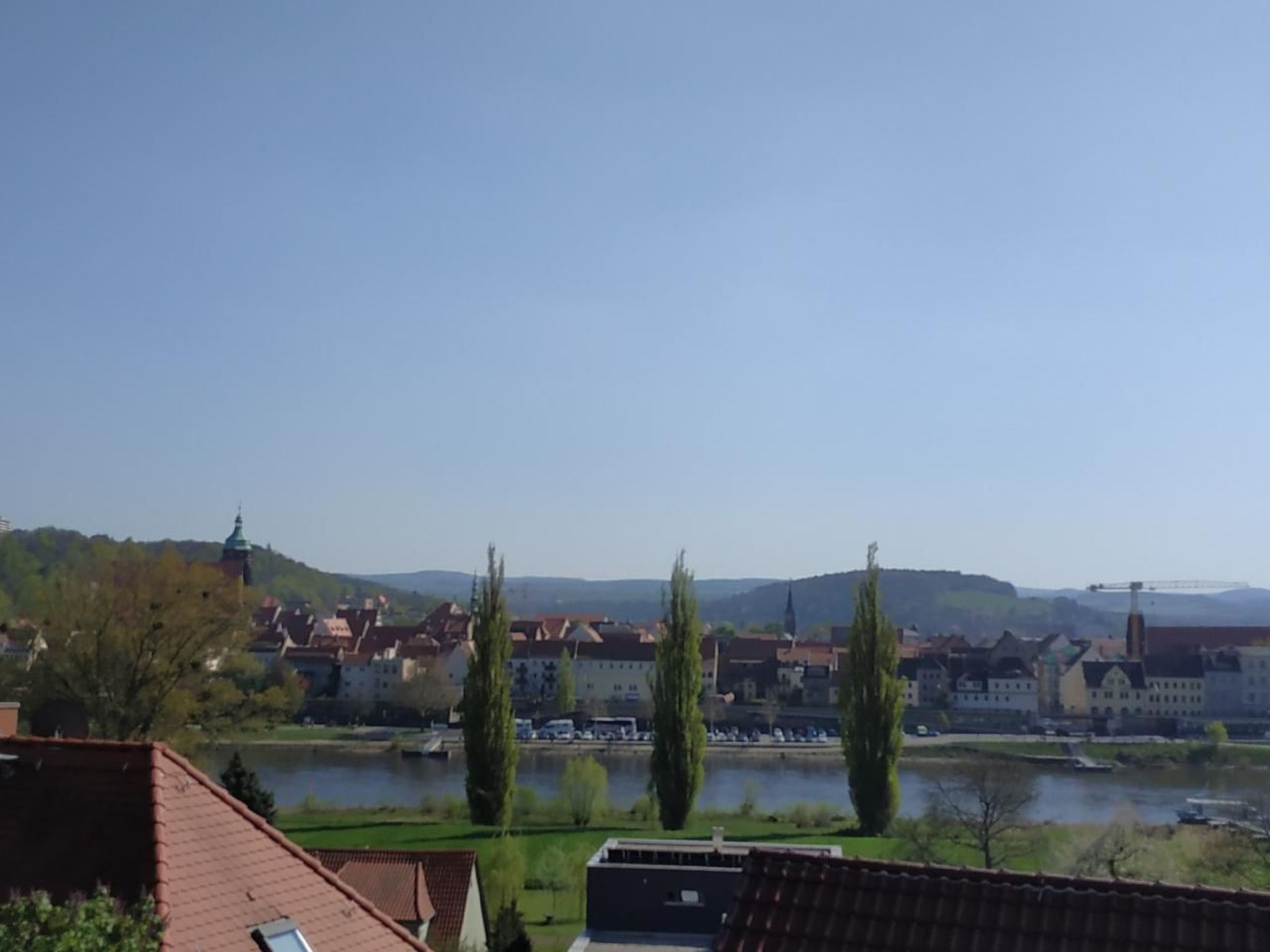 In Pirna mit Schöner Terrasse-Drinnen