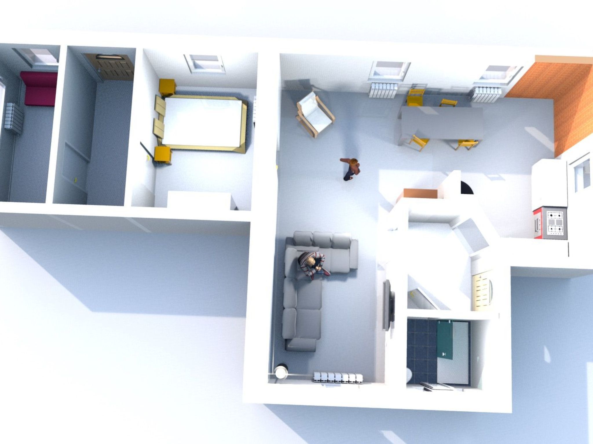 Helle und moderne Ferienwohnung mit Terrasse-Binnen