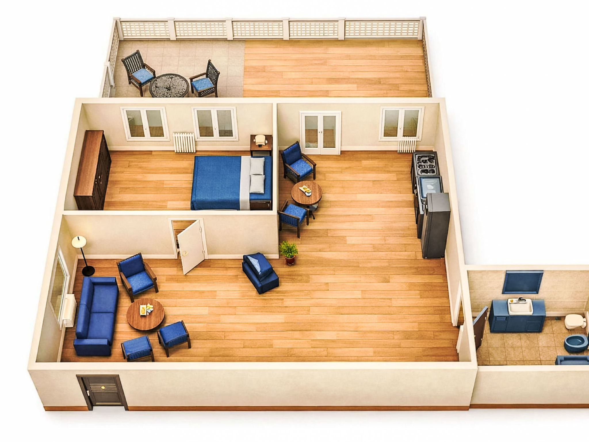 Fewo 4 Schneider · Südstadt · Parkplatz · WLAN — Living Room (3 of 9)