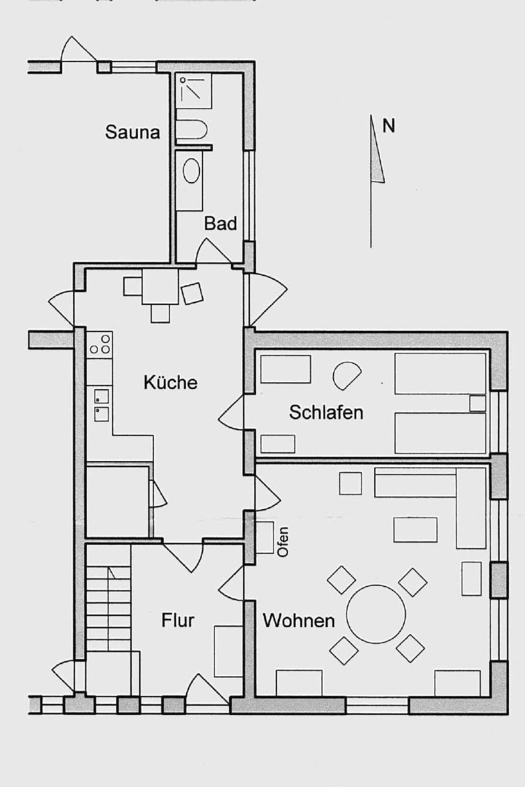 Landlust, Stadtnah -  Fewo im ehemaligem Bauernhaus mit Sauna, Kaminofen und gr-Drinnen