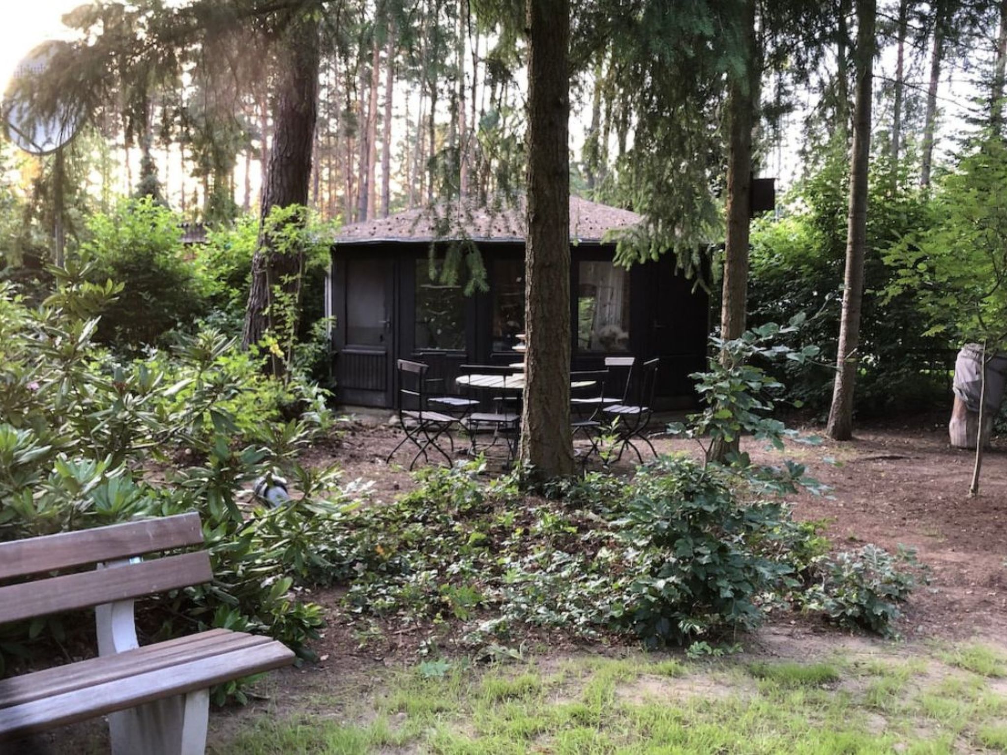 Reetdach Ferienhaus am Lübbesee Sauna Bootsteg neu-Binnen