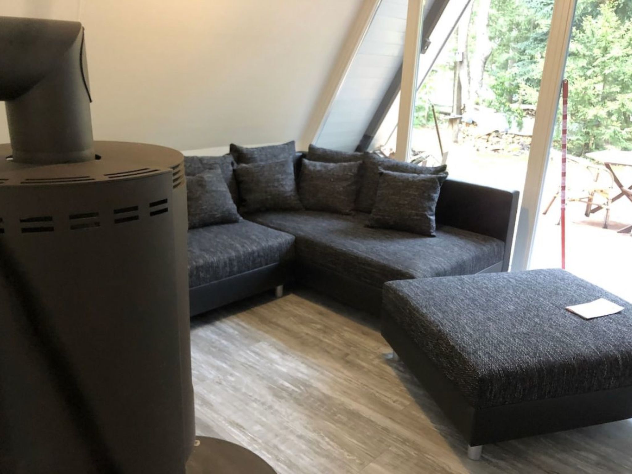 Reetdach Ferienhaus am Lübbesee Sauna Bootsteg neu-Binnen