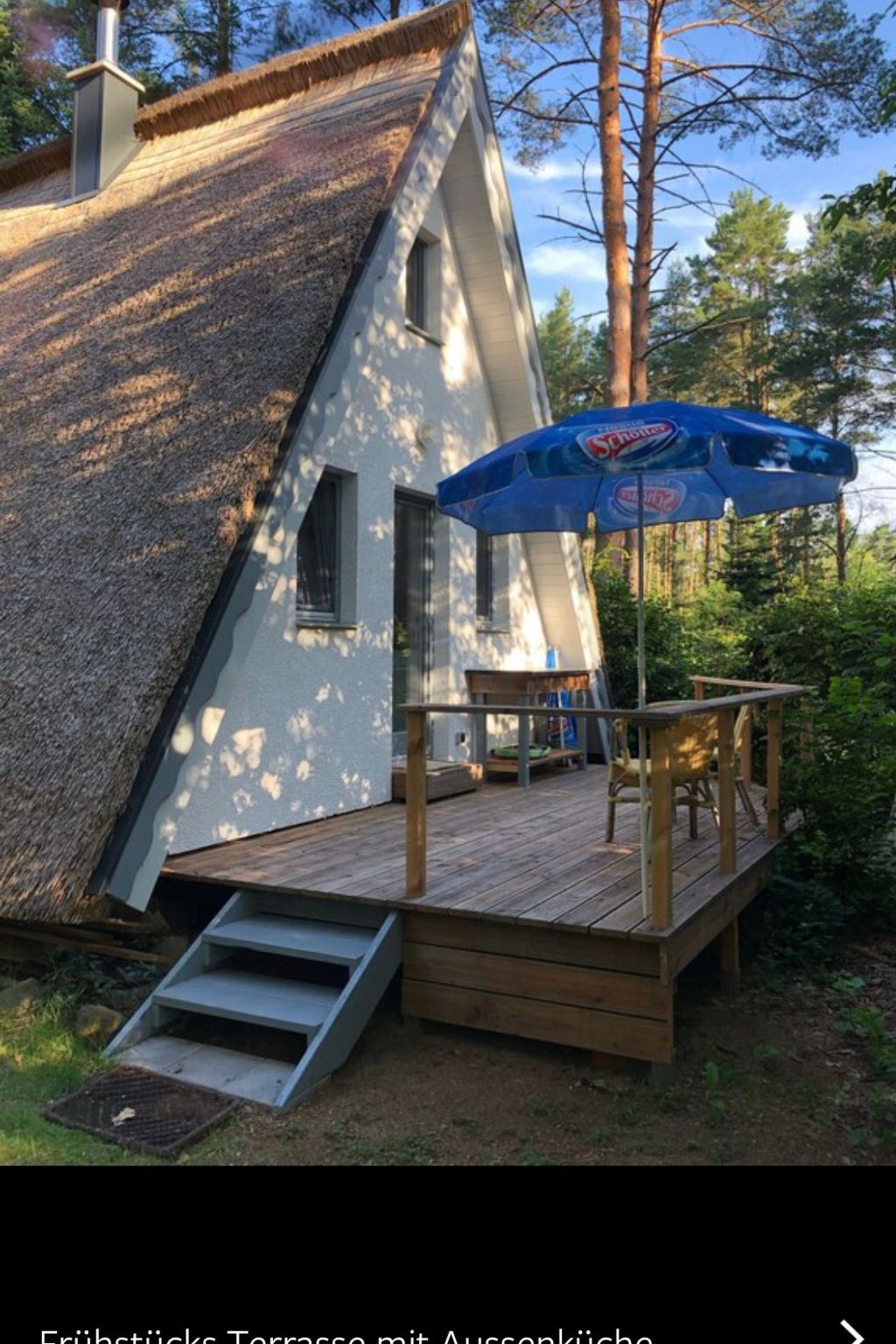 Reetdach Ferienhaus am Lübbesee Sauna Bootsteg neu-Binnen