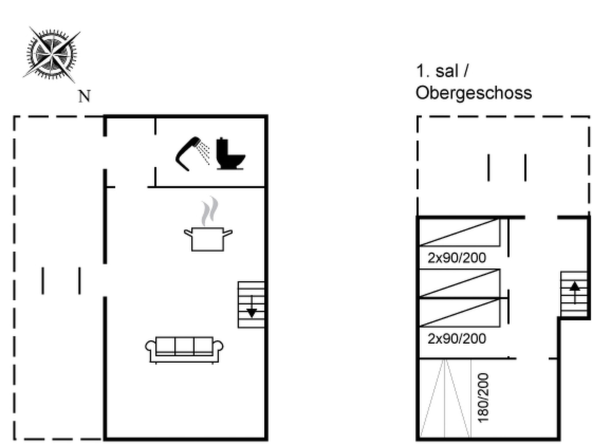 6-persoons appartement met open haard aan zee in Rønne - foto 27