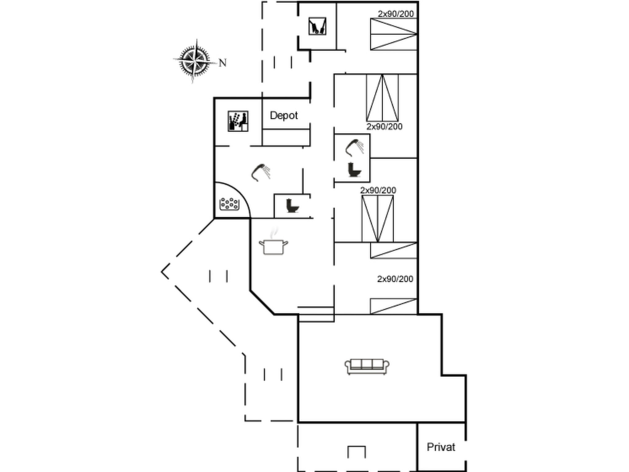 "Sylvia" - 900m from the sea - Inside