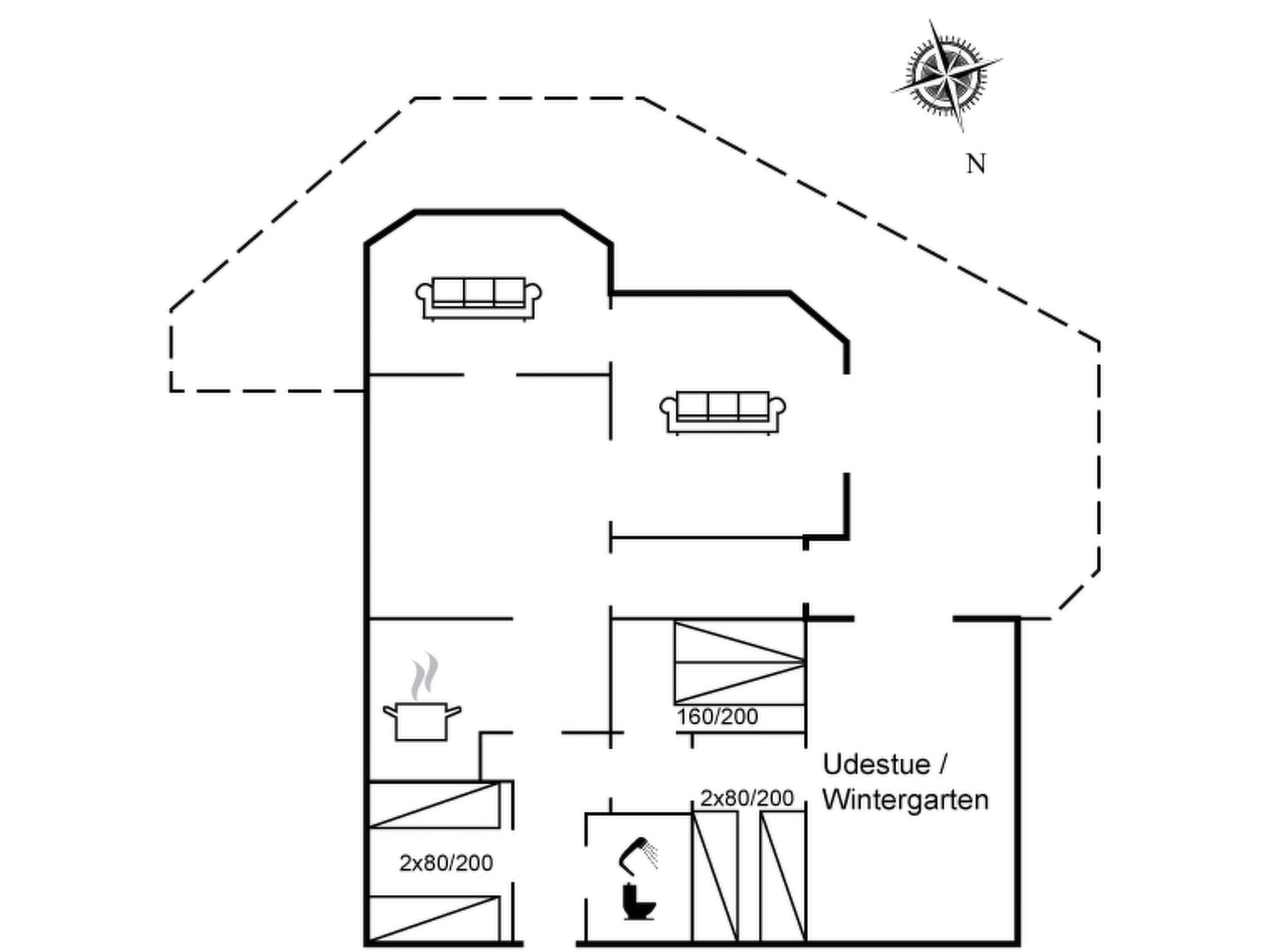 "Haralde" - 1.4km from the sea - Inside